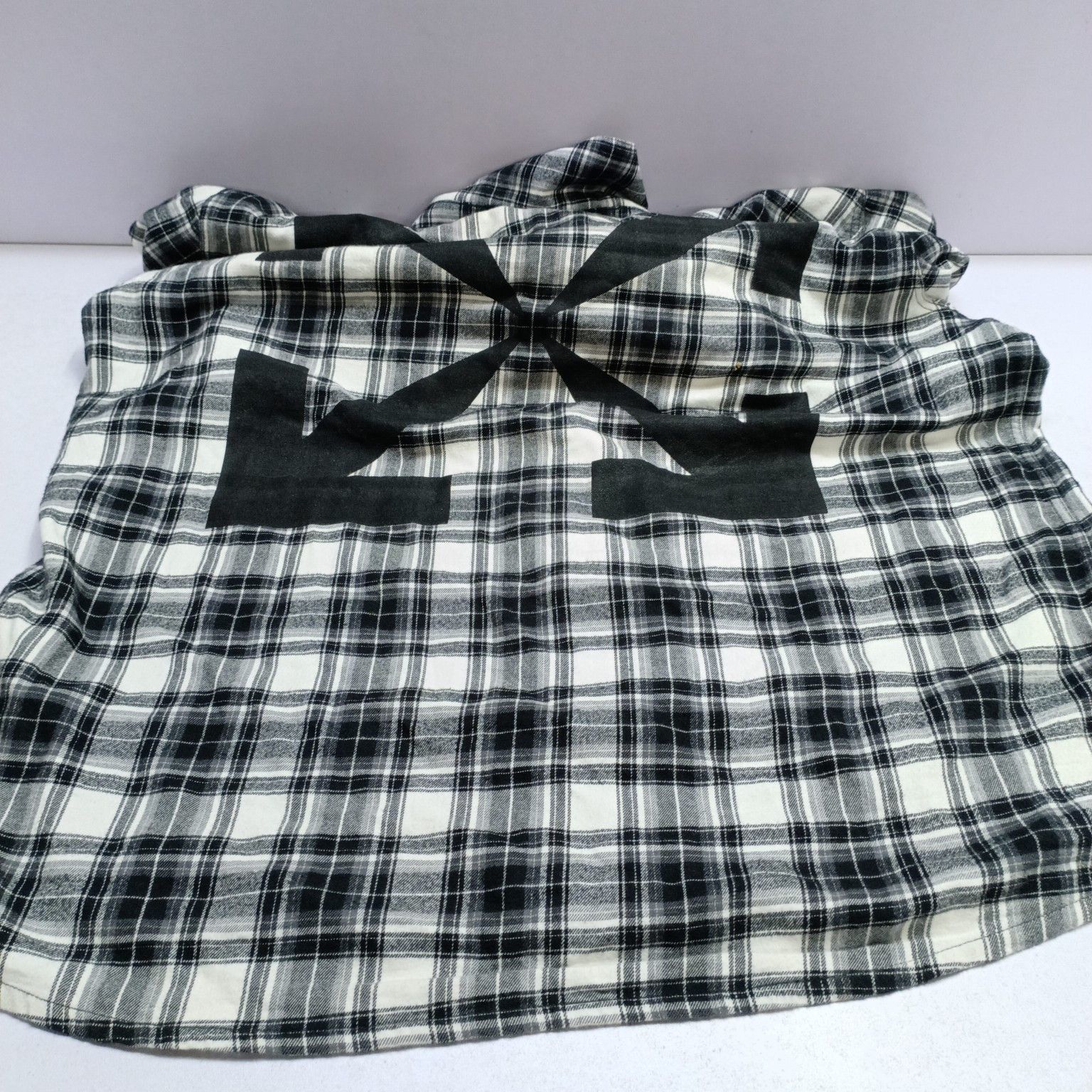 Off-White Off-White Black Plaid Flannel Shirt Size XL Size US XL / EU 56 / 4 - 14 Thumbnail