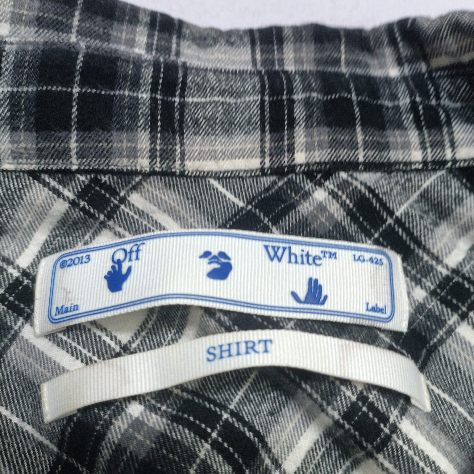 Off-White Off-White Black Plaid Flannel Shirt Size XL Size US XL / EU 56 / 4 - 3 Thumbnail