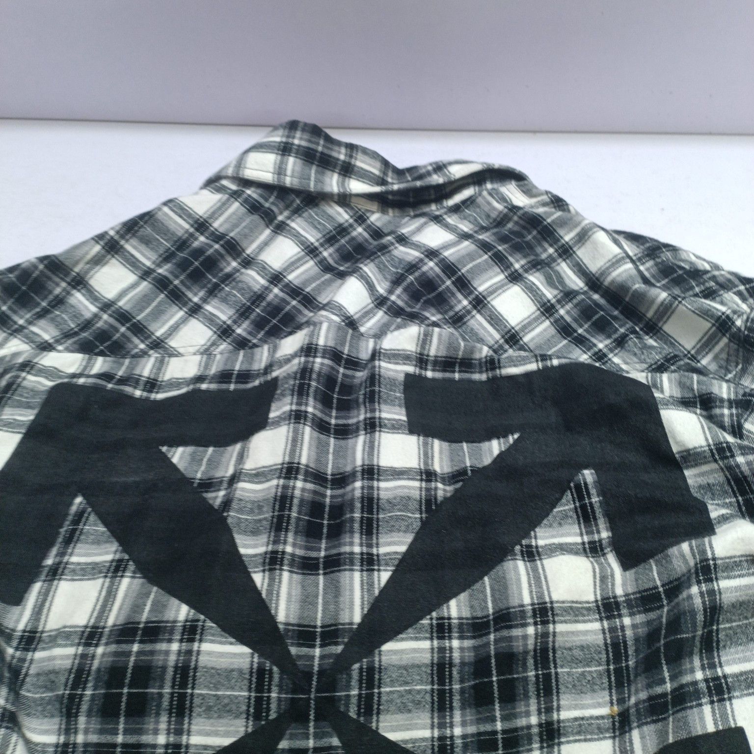 Off-White Off-White Black Plaid Flannel Shirt Size XL Size US XL / EU 56 / 4 - 5 Thumbnail
