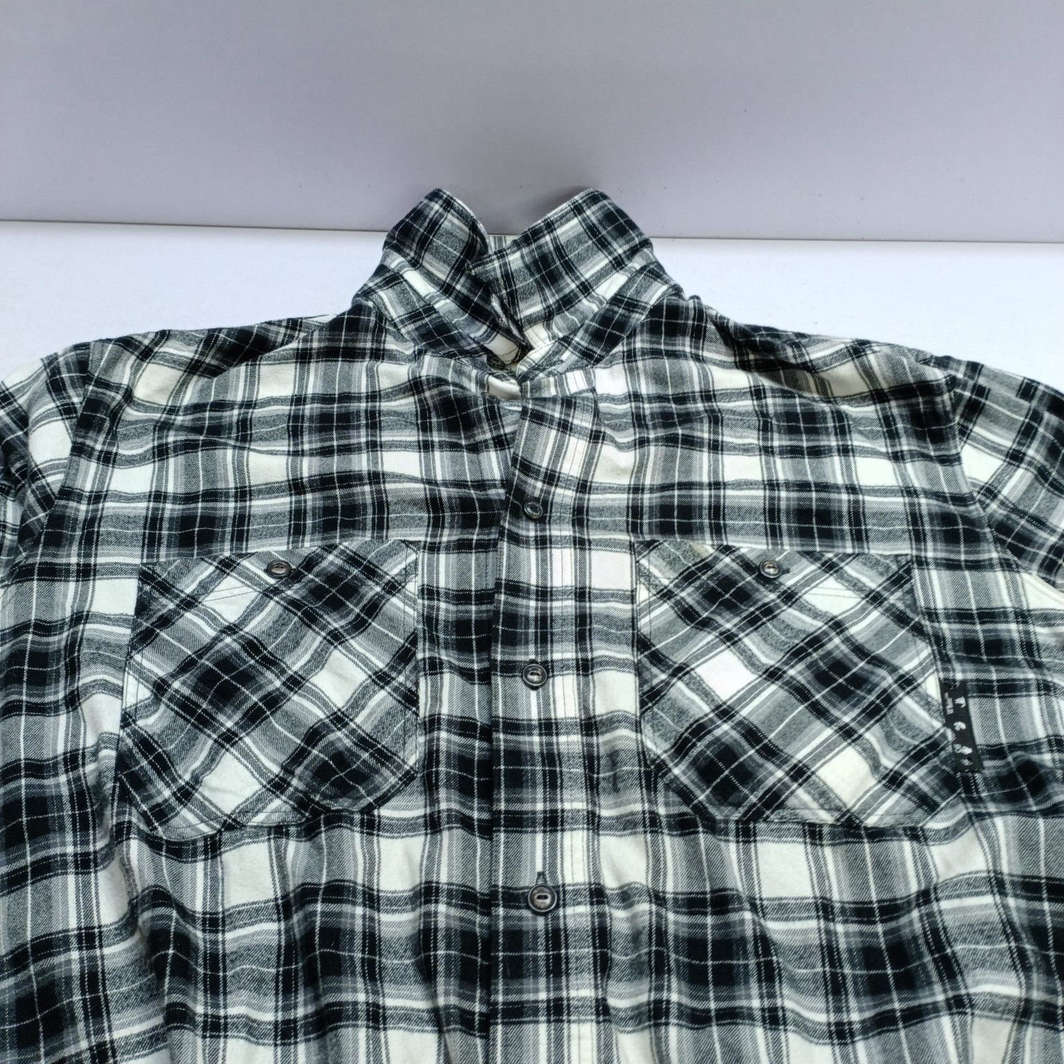 Off-White Off-White Black Plaid Flannel Shirt Size XL Size US XL / EU 56 / 4 - 8 Thumbnail