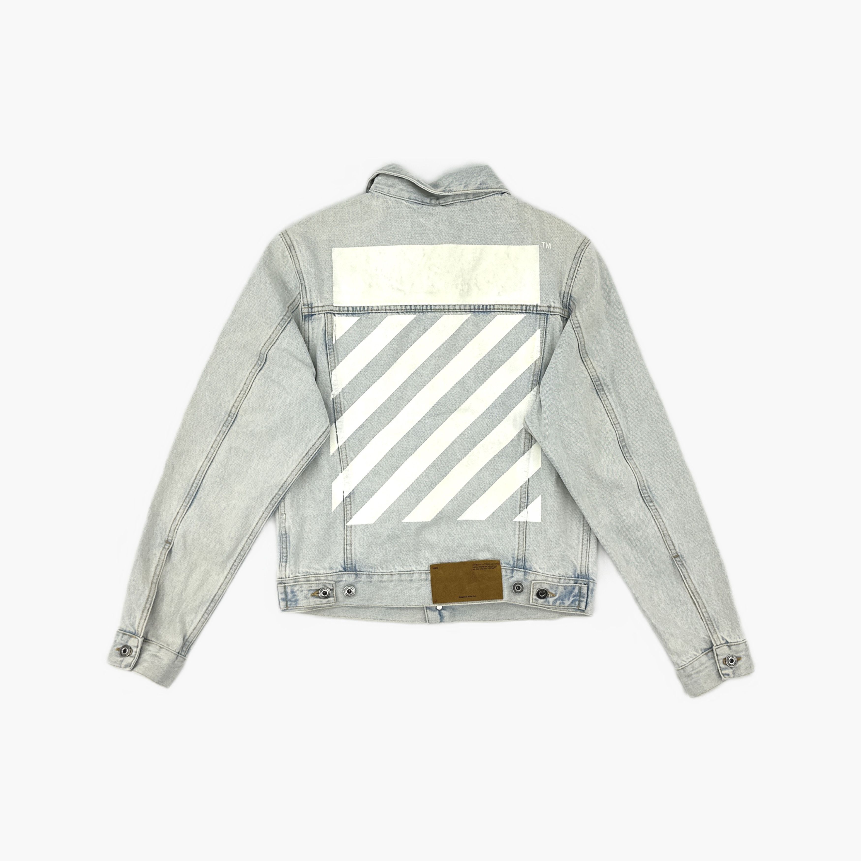 Off-White OFF-WHITE Diag Stripe Denim Jacket Size S Size US S / EU 44-46 / 1 - 2 Thumbnail
