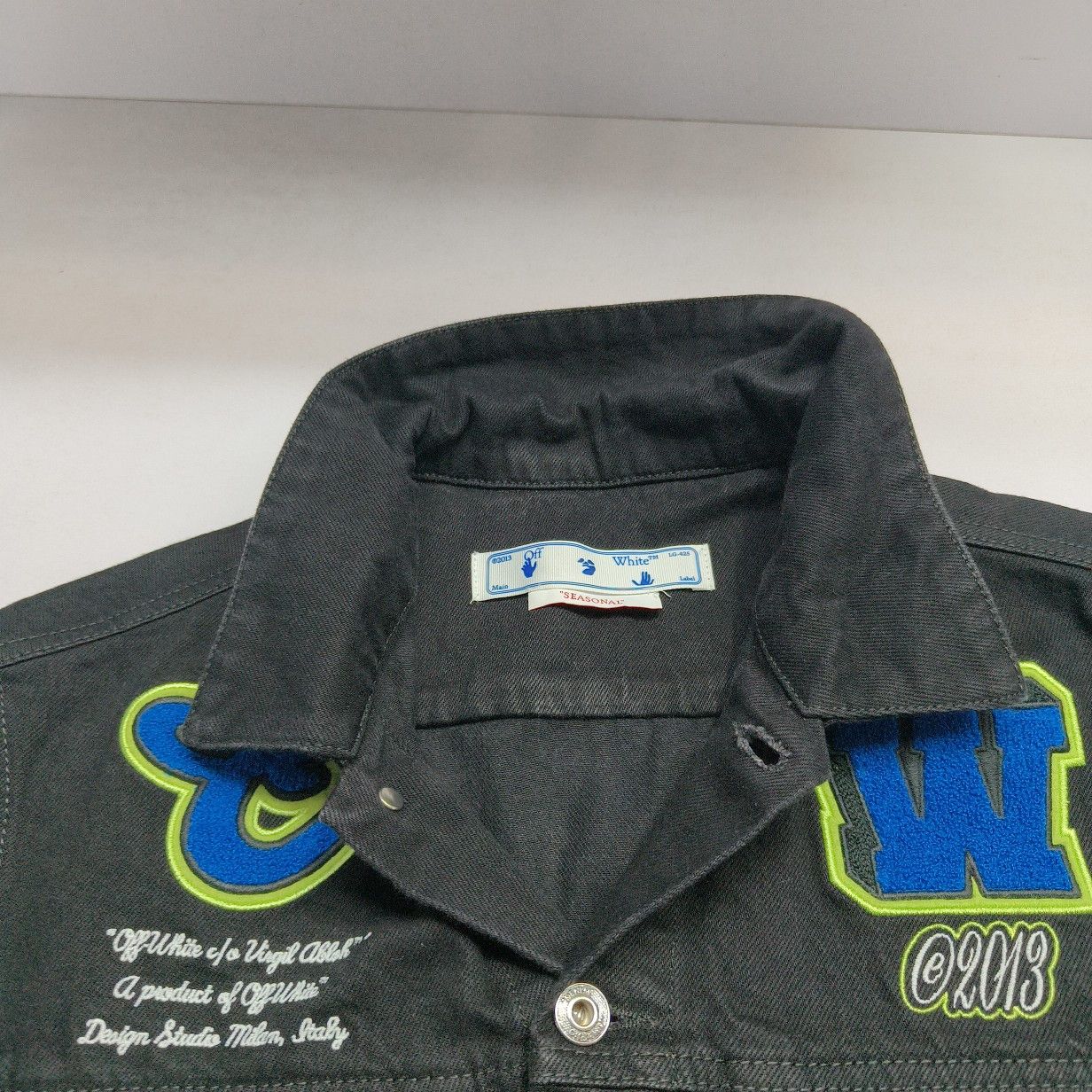 Off-White Off-White Logo Patch Denim Jacket XL Size US XL / EU 56 / 4 - 7 Thumbnail