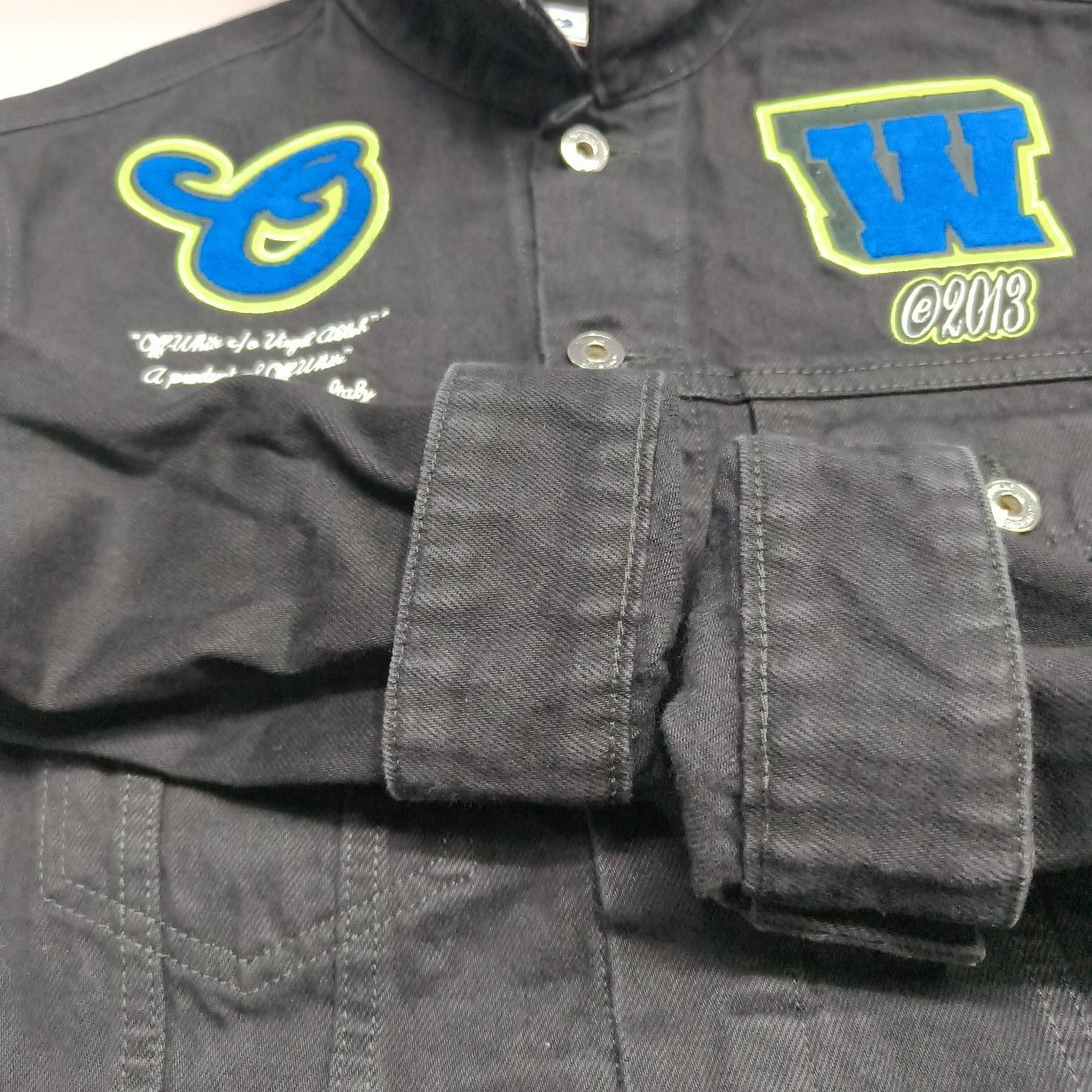 Off-White Off-White Logo Patch Denim Jacket XL Size US XL / EU 56 / 4 - 9 Thumbnail