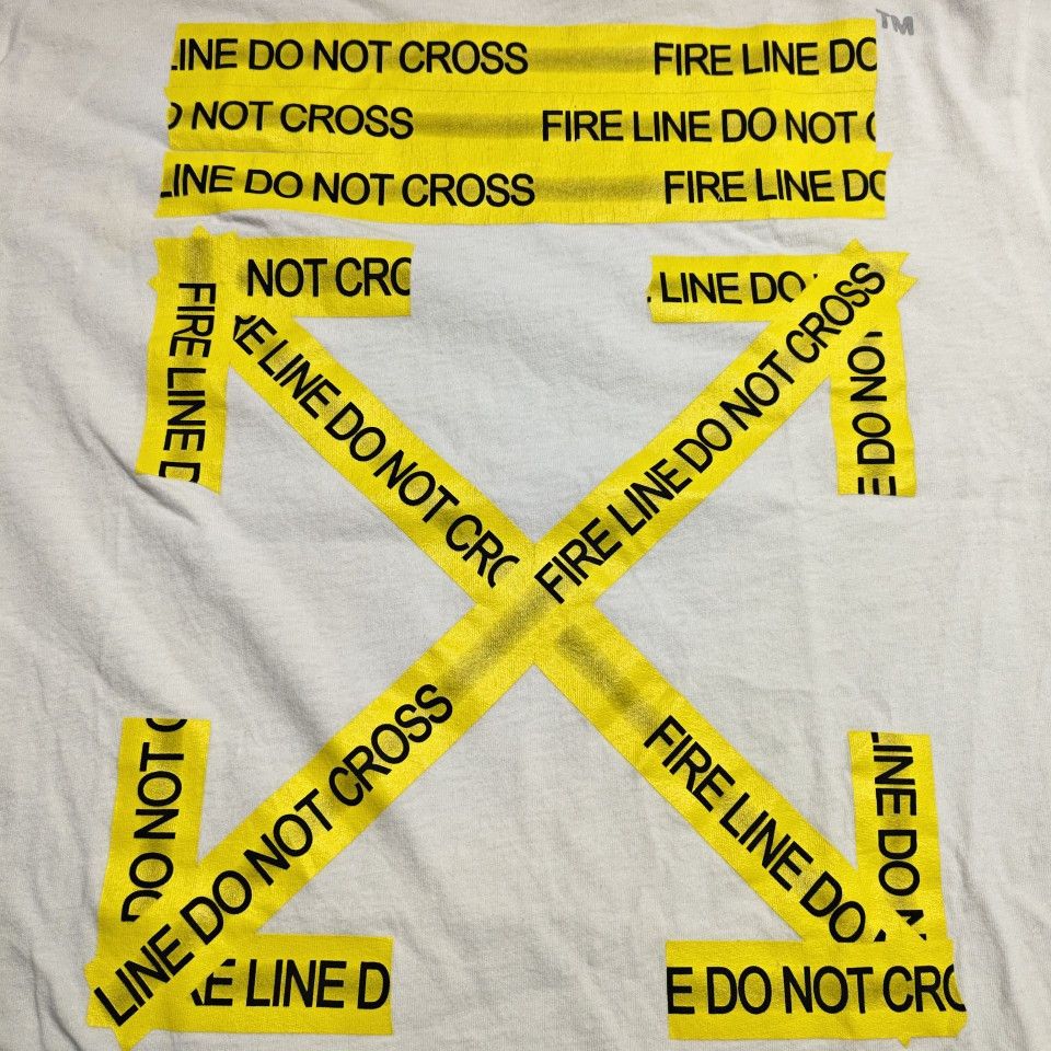 Off-White OFF-WHITE Fire Line Graphic T-Shirt Size S Size US S / EU 44-46 / 1 - 6 Thumbnail
