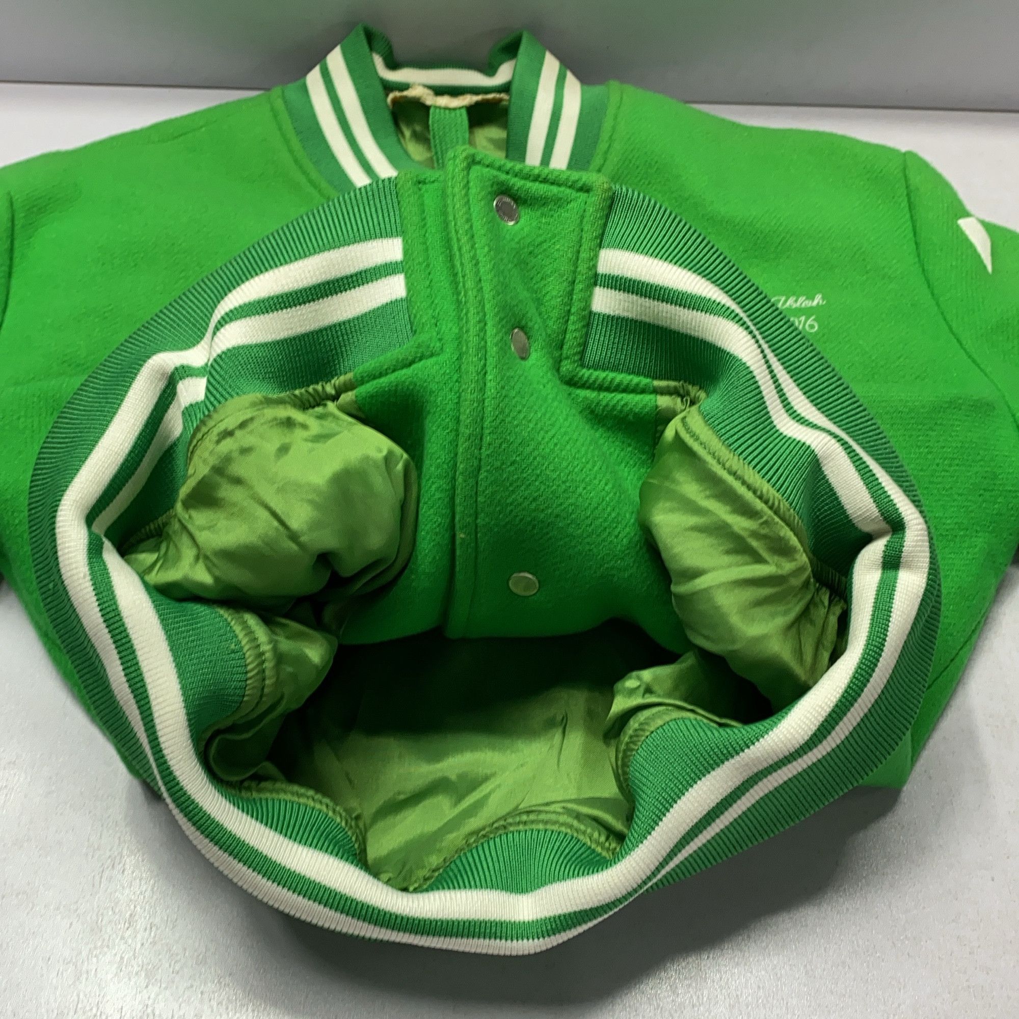 Off-White Off-White Diagonal Varsity Jacket Green Size S Size S / US 4 / IT 40 - 10 Thumbnail