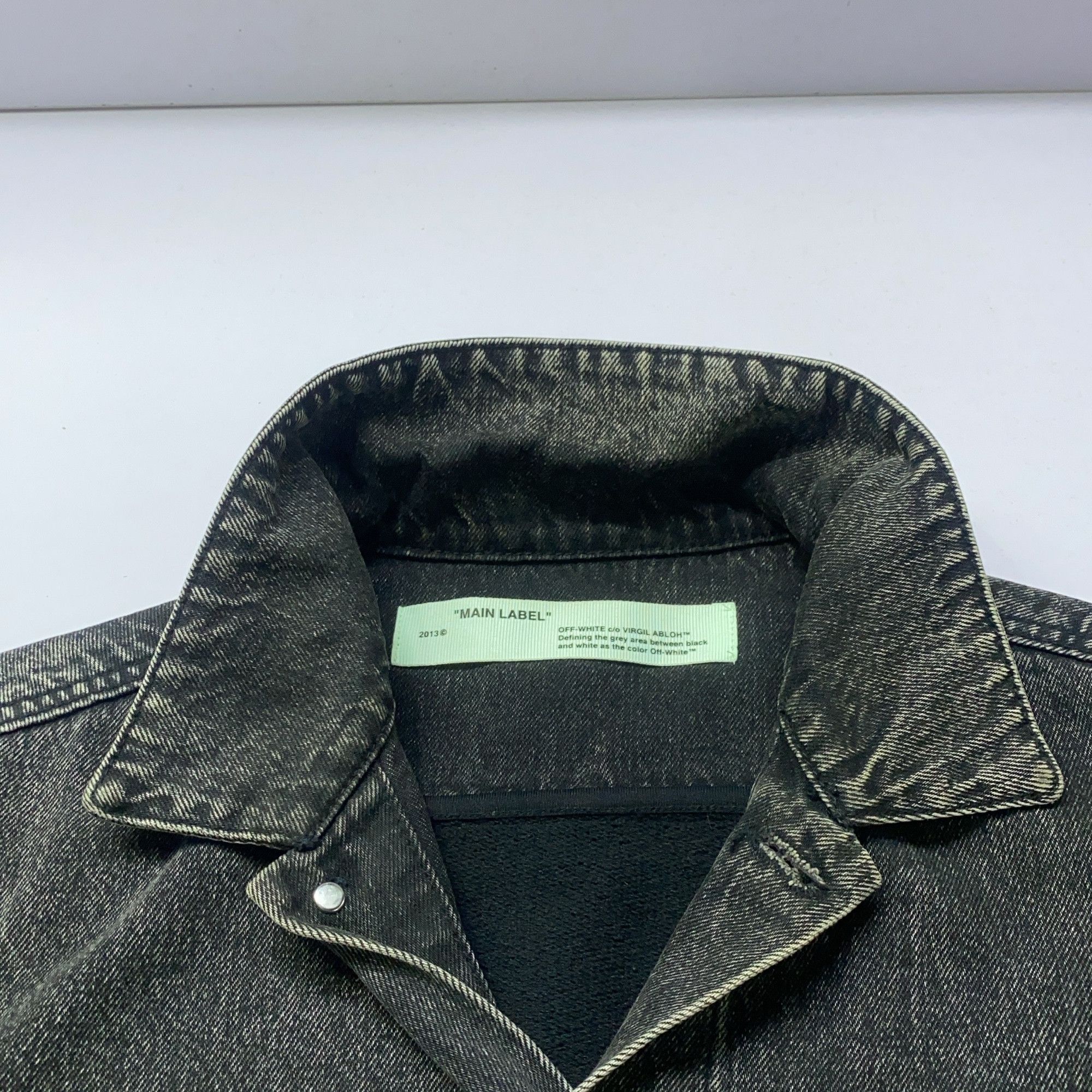 Off-White OFF-WHITE Graphic Artwork Denim Jacket L Size US L / EU 52-54 / 3 - 6 Thumbnail