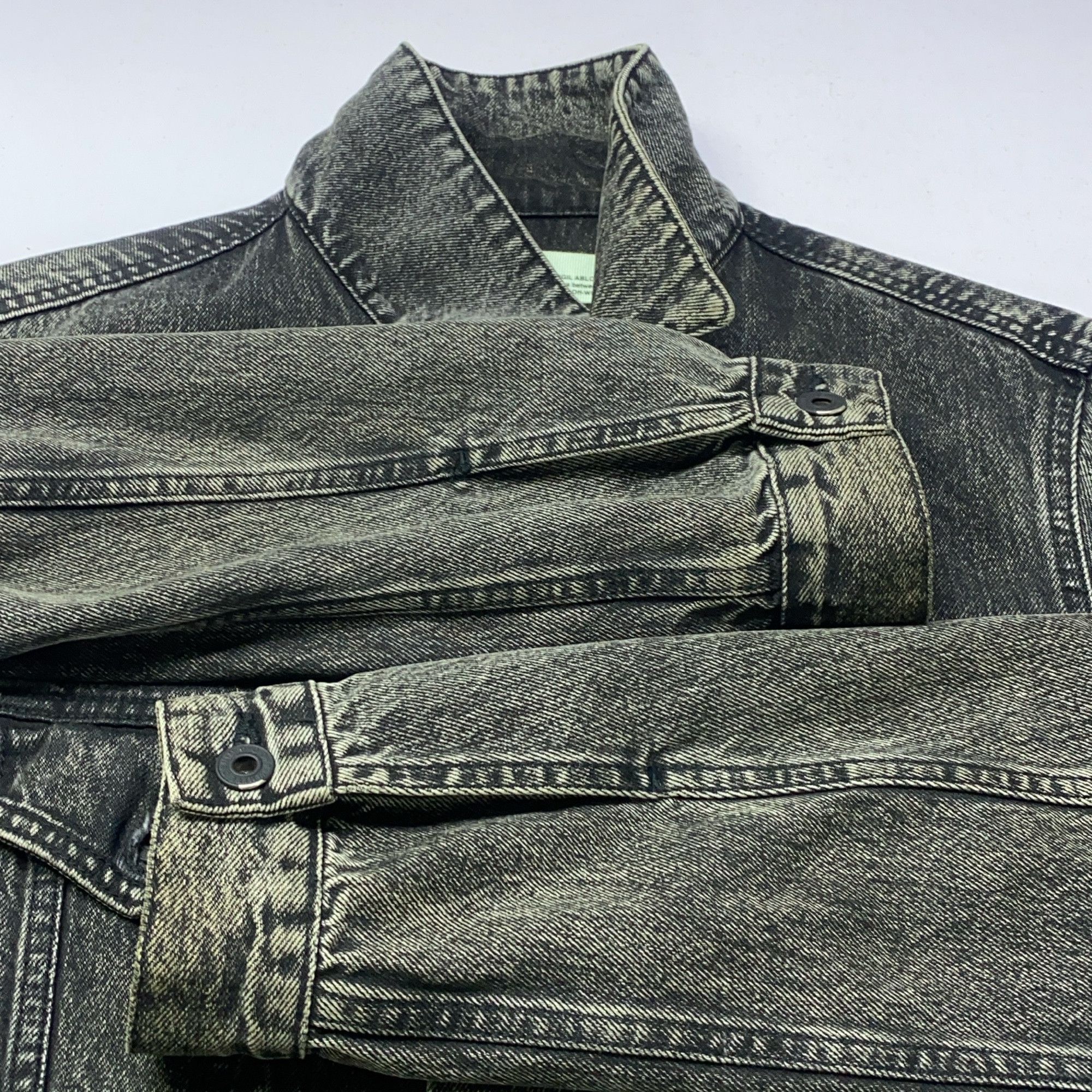 Off-White OFF-WHITE Graphic Artwork Denim Jacket L Size US L / EU 52-54 / 3 - 7 Thumbnail