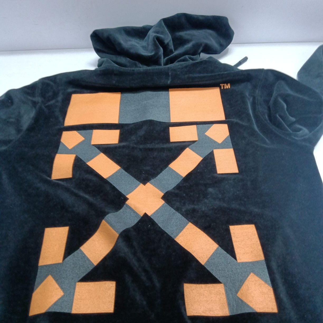 Off-White Off-White Velvet Logo Hoodie Size M Size US M / EU 48-50 / 2 - 6 Thumbnail