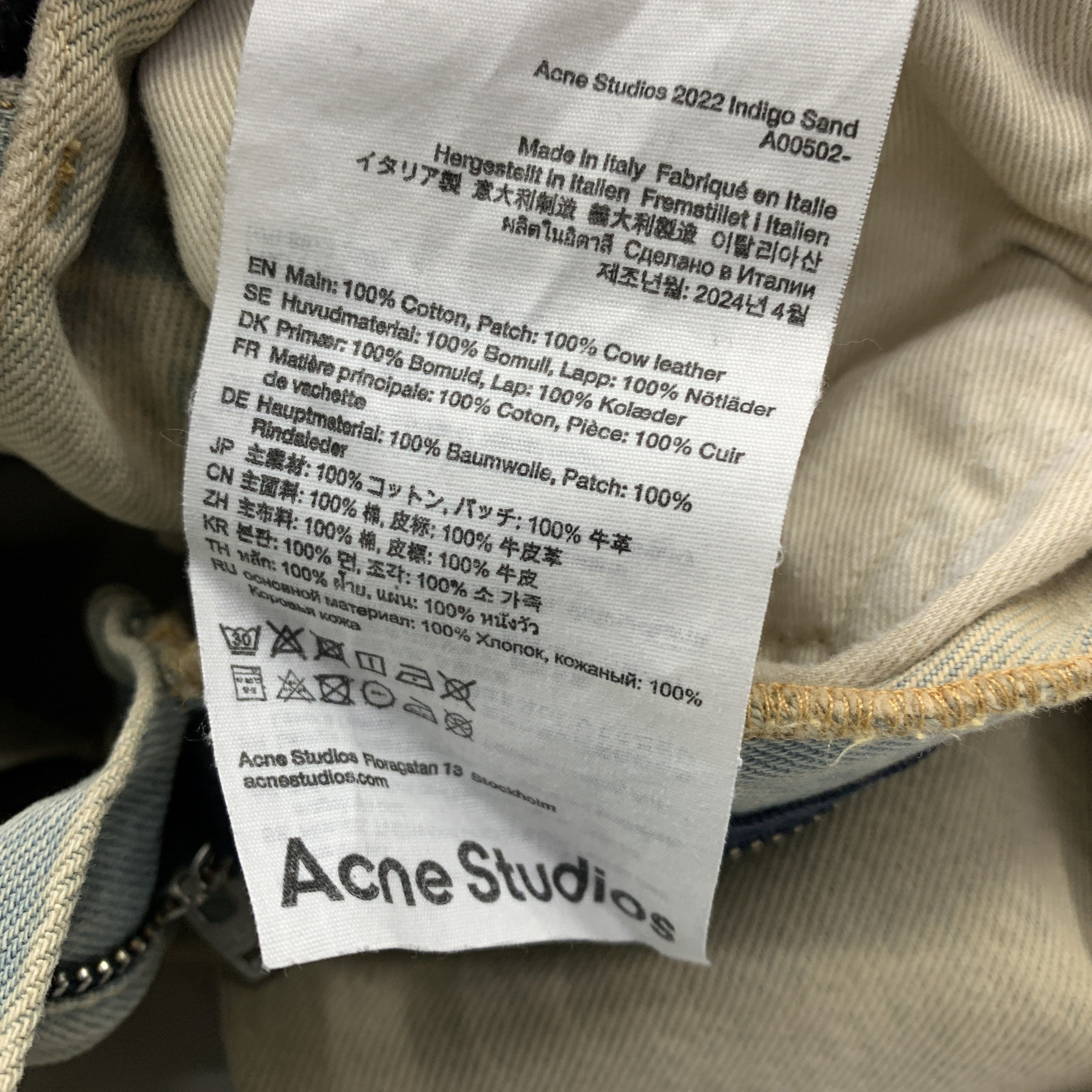 Acne Studios Acne Studios Indigo Sand Denim Jeans US 27 Size US 27 - 3 Thumbnail