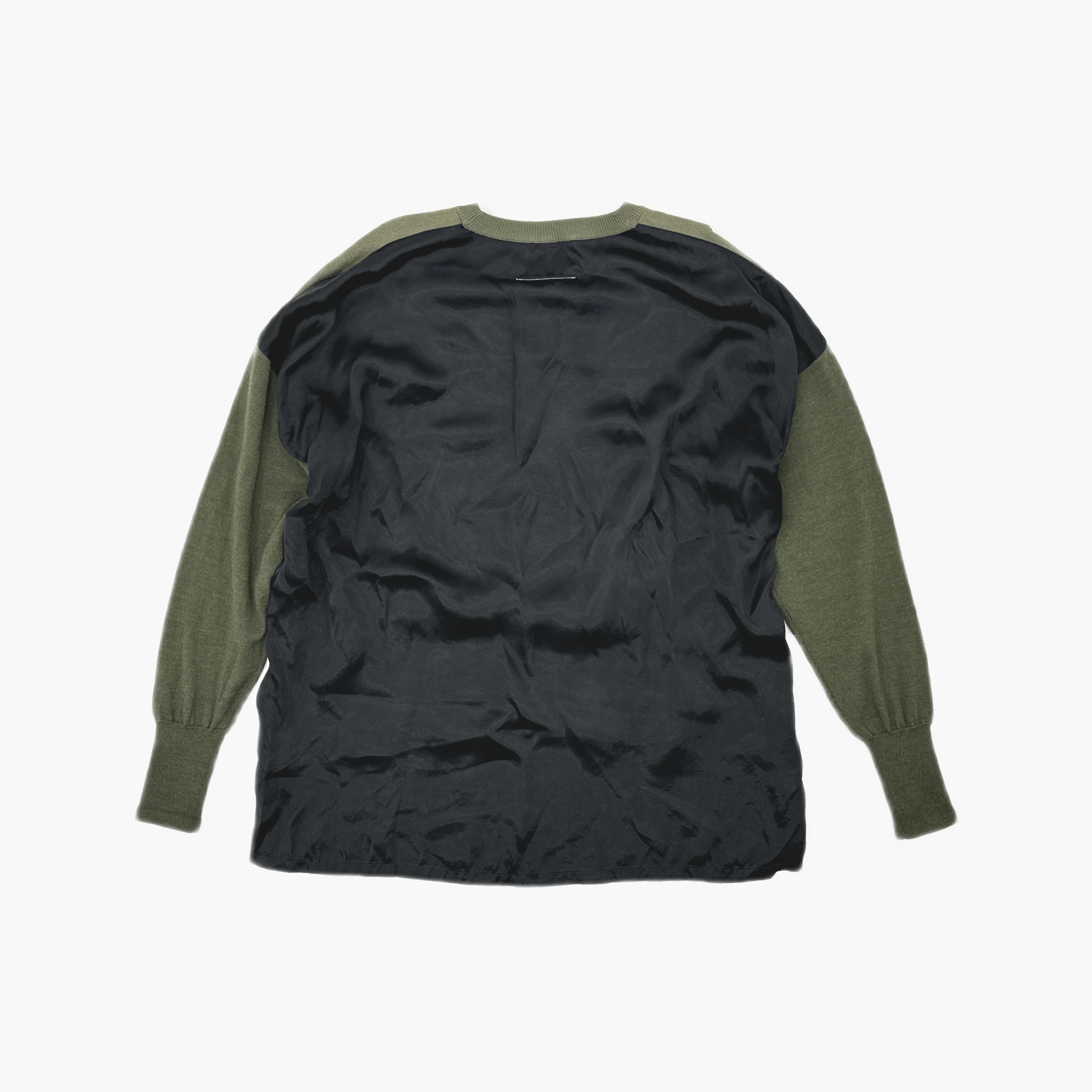 MM6 MM6 Maison Margiela Green Contrast Back Sweater Size XS Size XS / US 0-2 / IT 36-38 - 2 Thumbnail