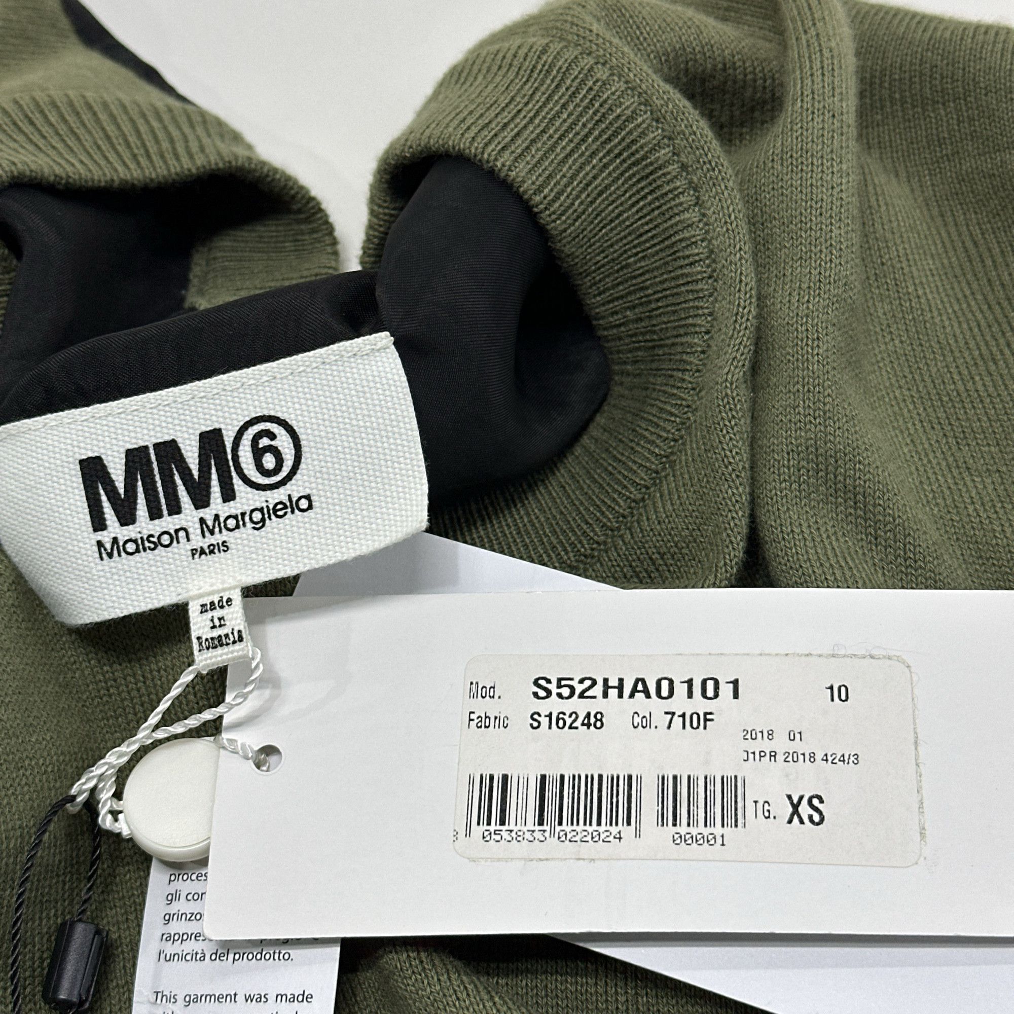 MM6 MM6 Maison Margiela Green Contrast Back Sweater Size XS Size XS / US 0-2 / IT 36-38 - 3 Thumbnail