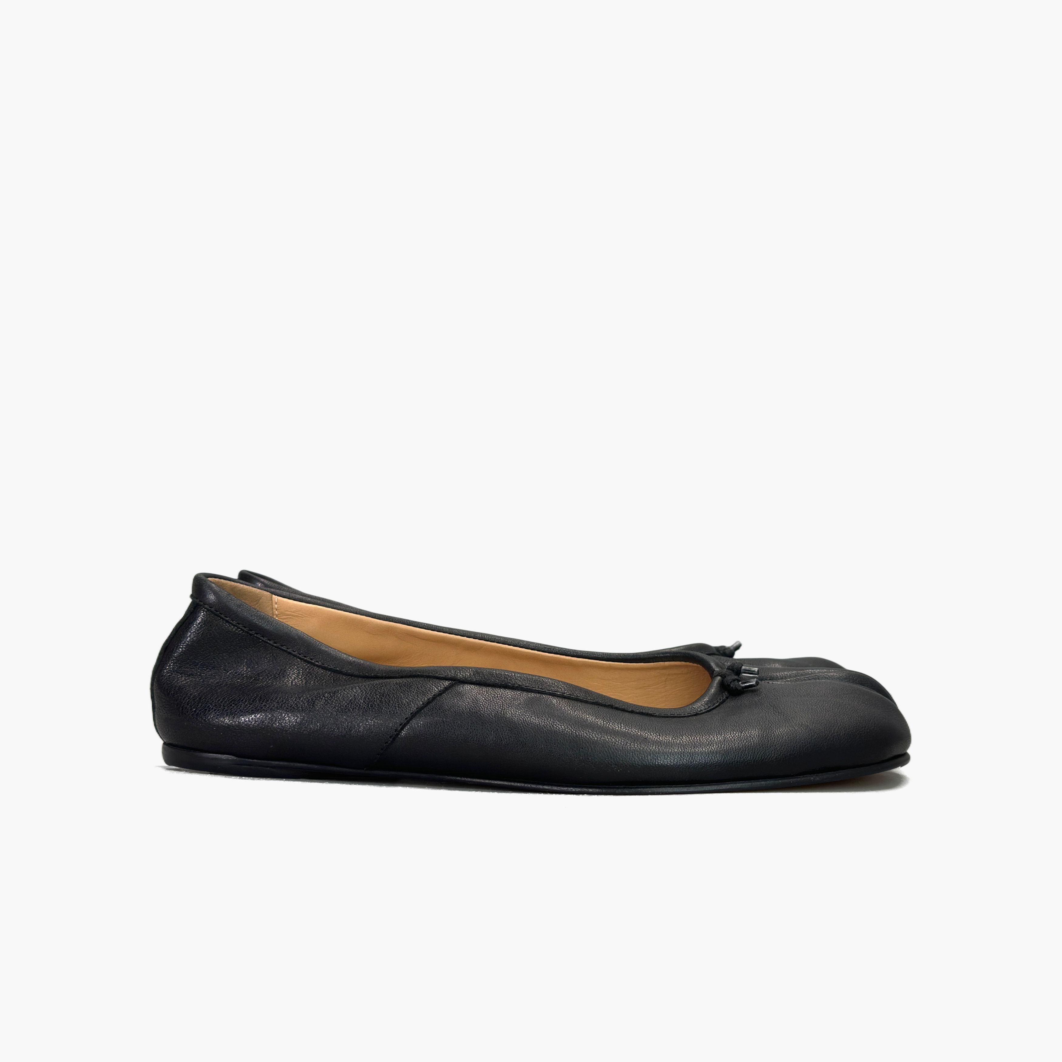 Maison Margiela Maison Margiela Black Leather Tabi Ballet Flats Size 38 Size US 8 / IT 38 - 4 Thumbnail
