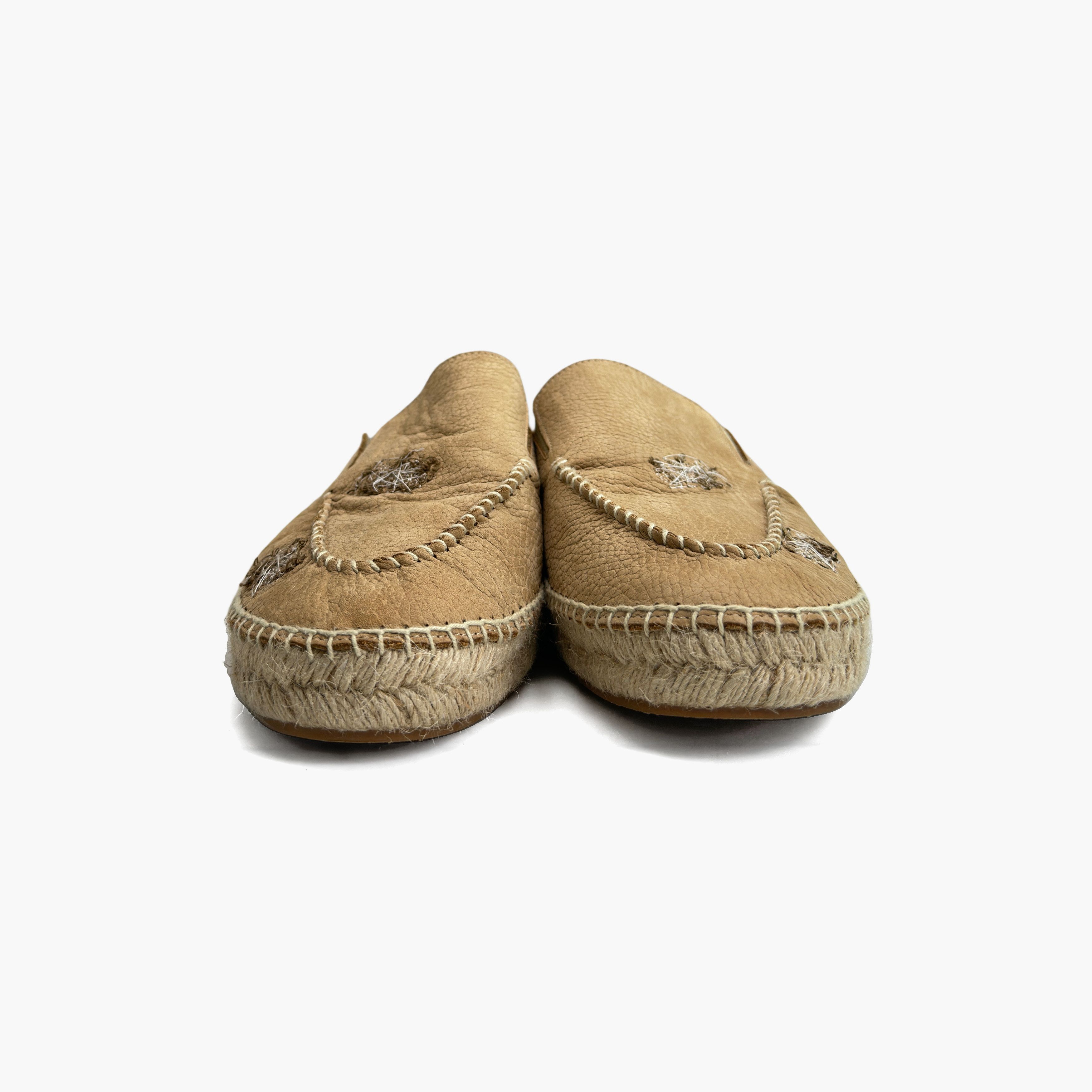 Maison Margiela Maison Margiela Beige Leather Espadrille Mules Size 43 Size US 10 / EU 43 - 5 Thumbnail