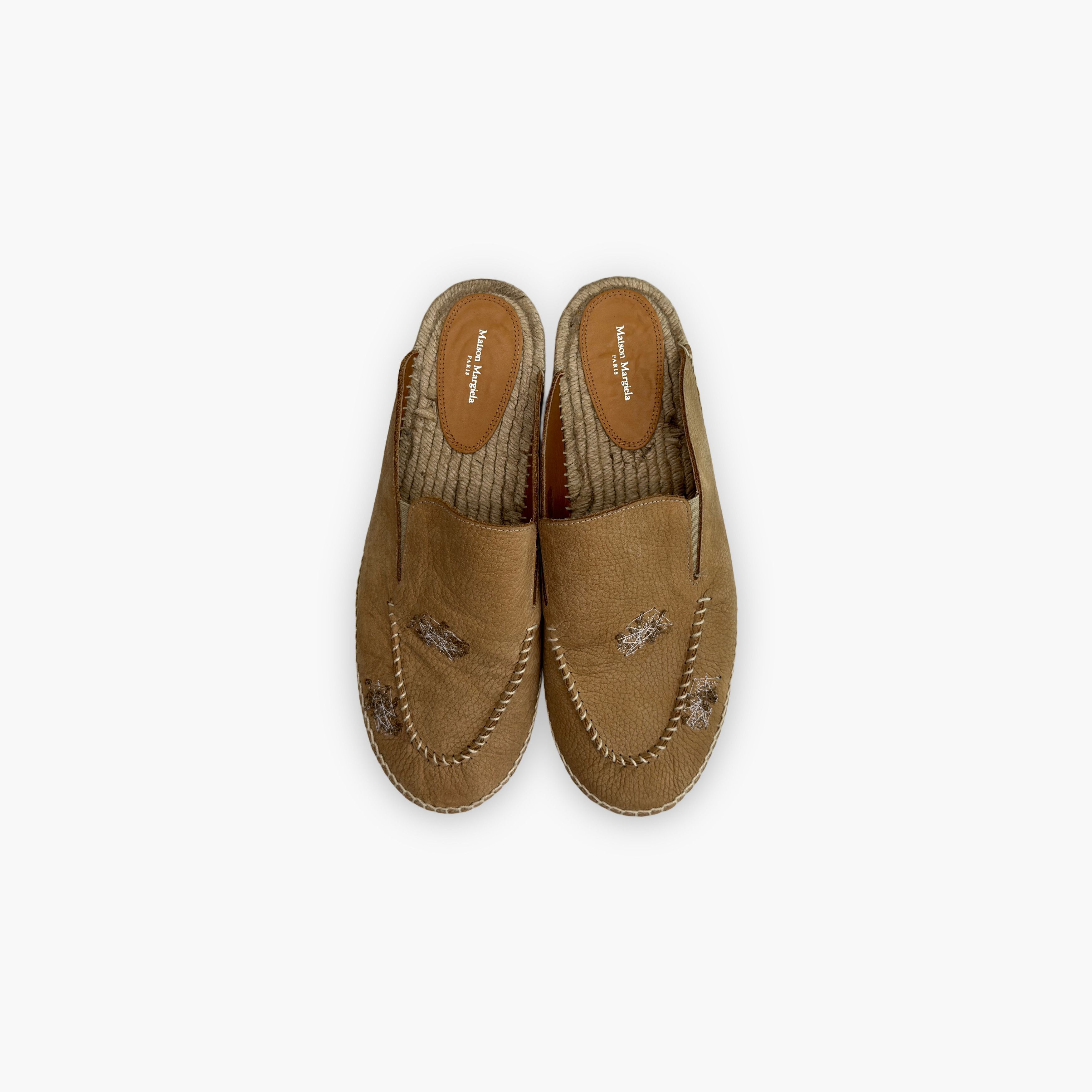 Maison Margiela Maison Margiela Beige Leather Espadrille Mules Size 43 Size US 10 / EU 43 - 9 Thumbnail