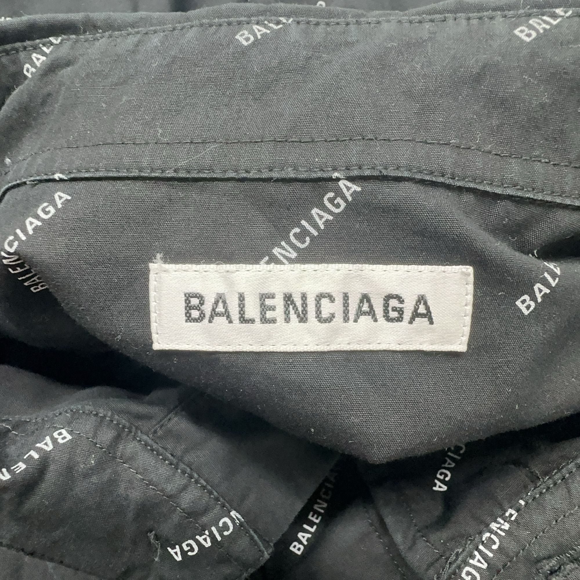 Balenciaga Balenciaga All Over Logo Button Up Shirt Size M Size US XXS / EU 40 - 5 Thumbnail