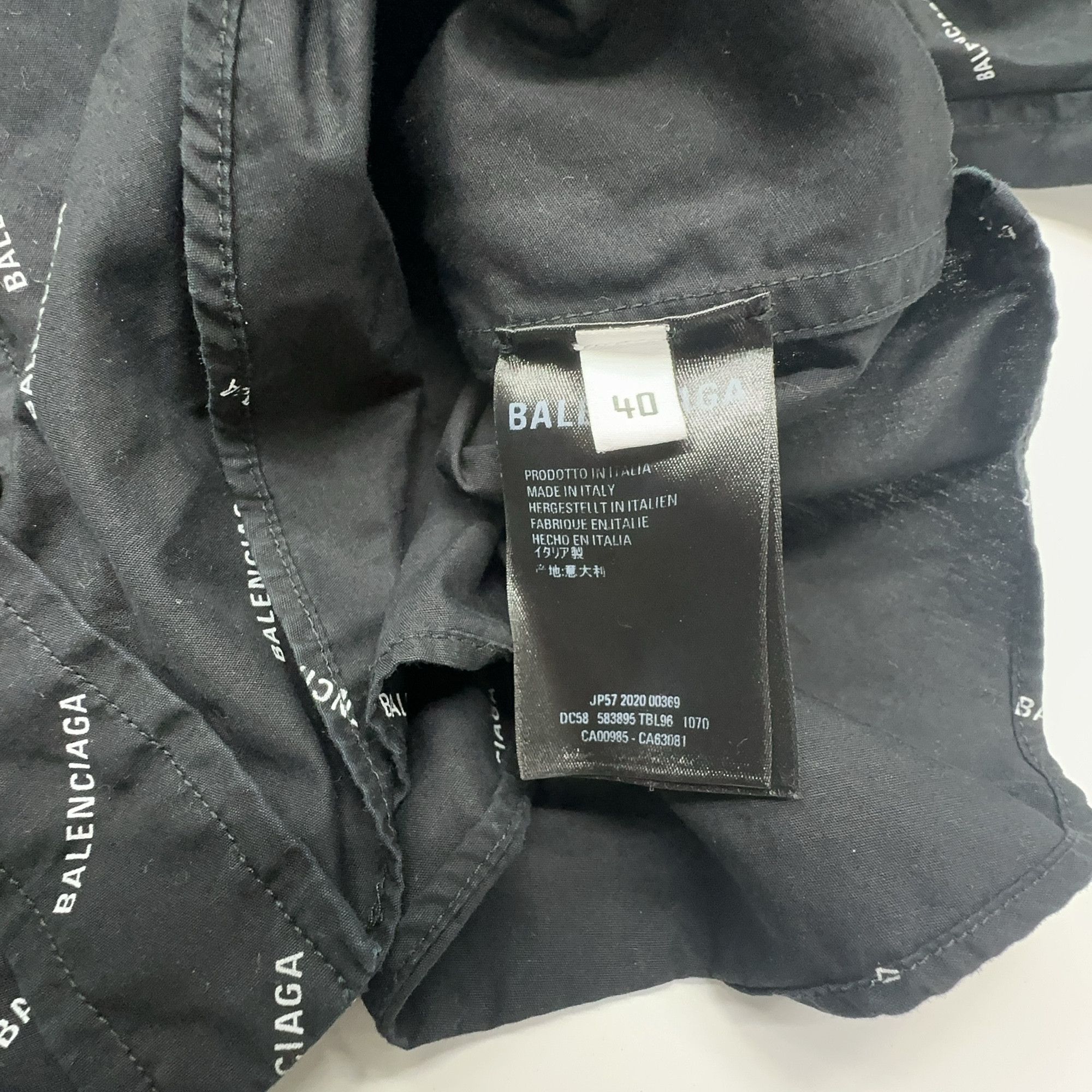 Balenciaga Balenciaga All Over Logo Button Up Shirt Size M Size US XXS / EU 40 - 3 Thumbnail