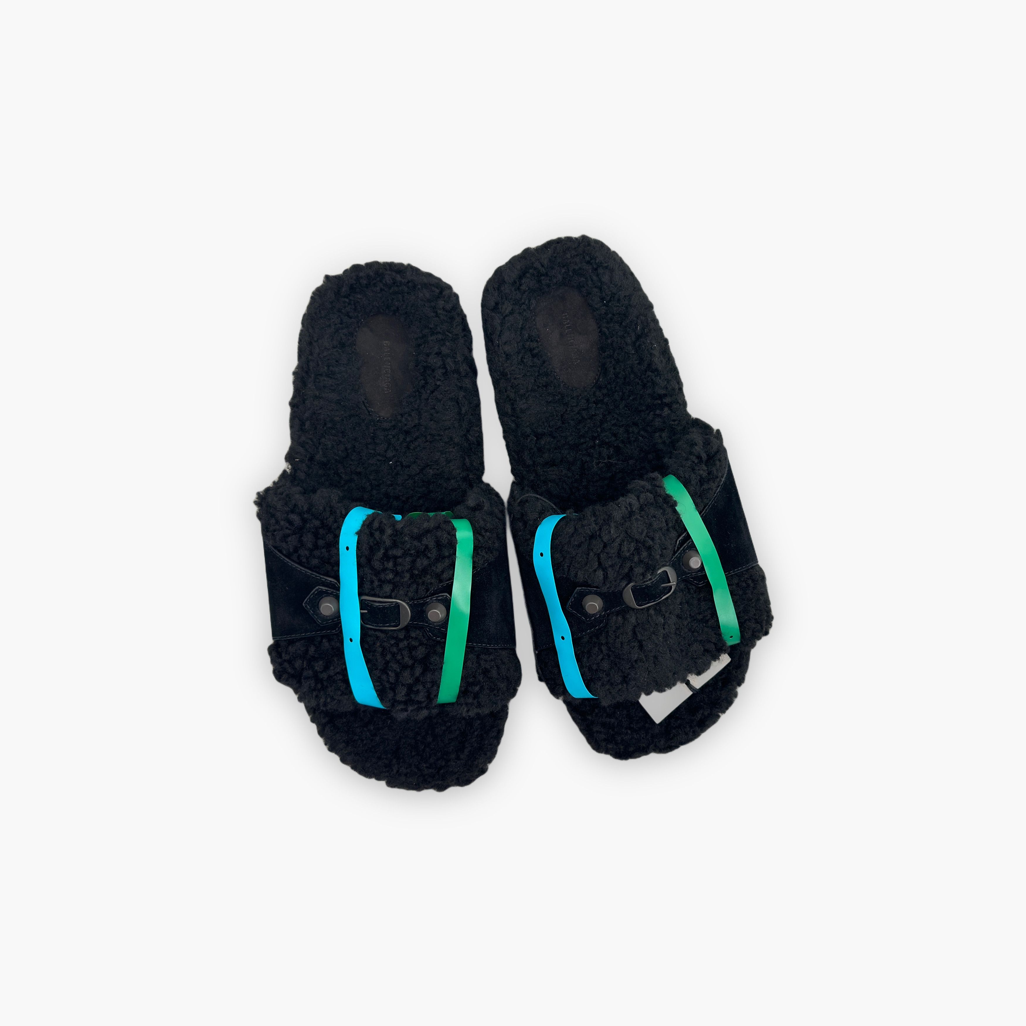 Balenciaga Balenciaga Furry Buckle Slides Size US 9 Size US 9 / EU 42 - 9 Thumbnail