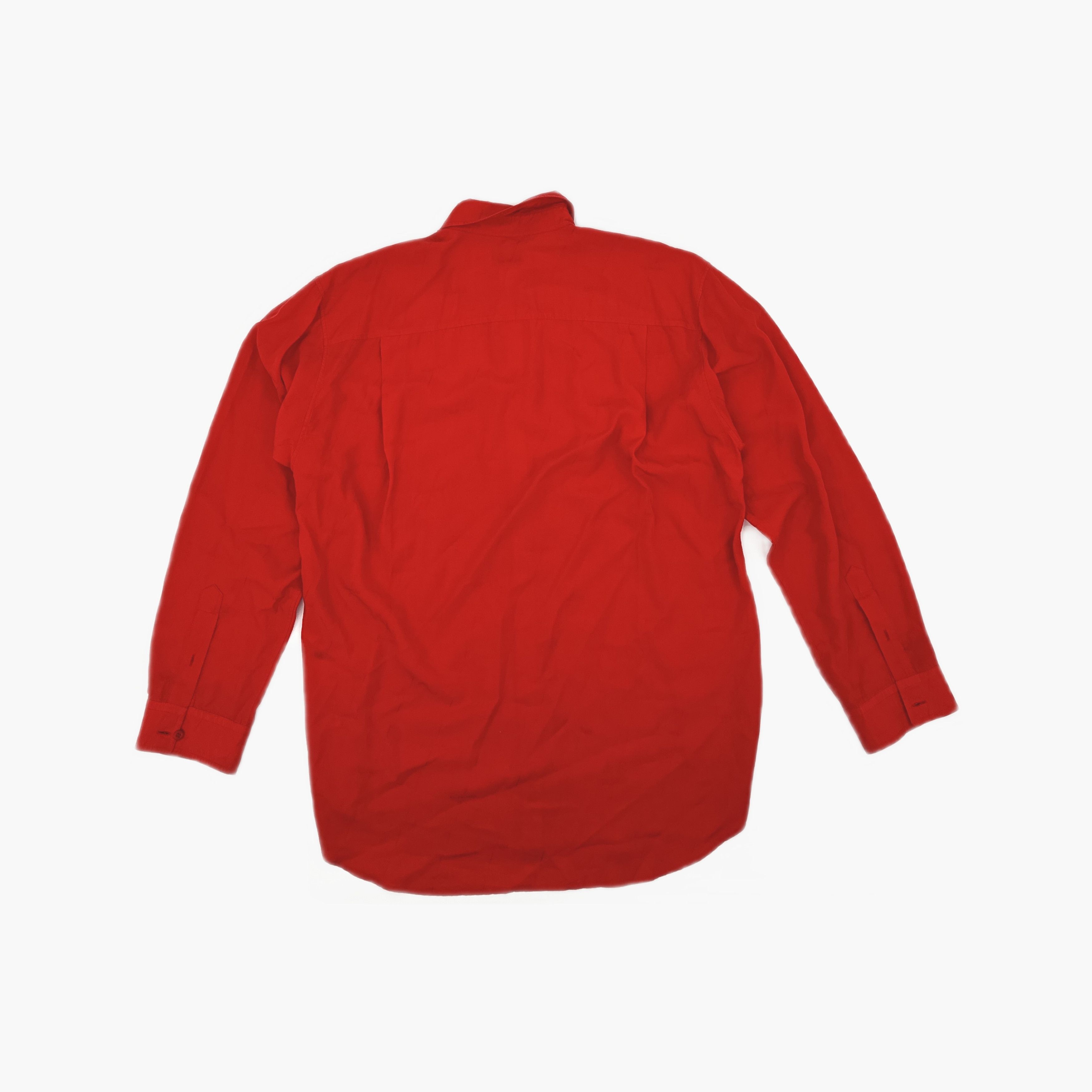 Balenciaga Balenciaga Red Long Sleeve Button Up Shirt Size 34 Size XS / US 0-2 / IT 36-38 - 2 Thumbnail