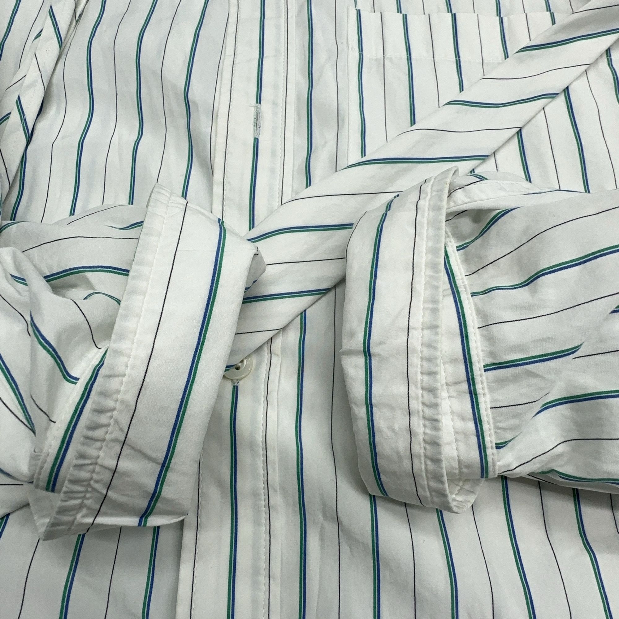 Balenciaga Balenciaga Striped Back Logo Button Up Shirt Size 34 Size XXS / US 00 / IT 34 - 6 Thumbnail