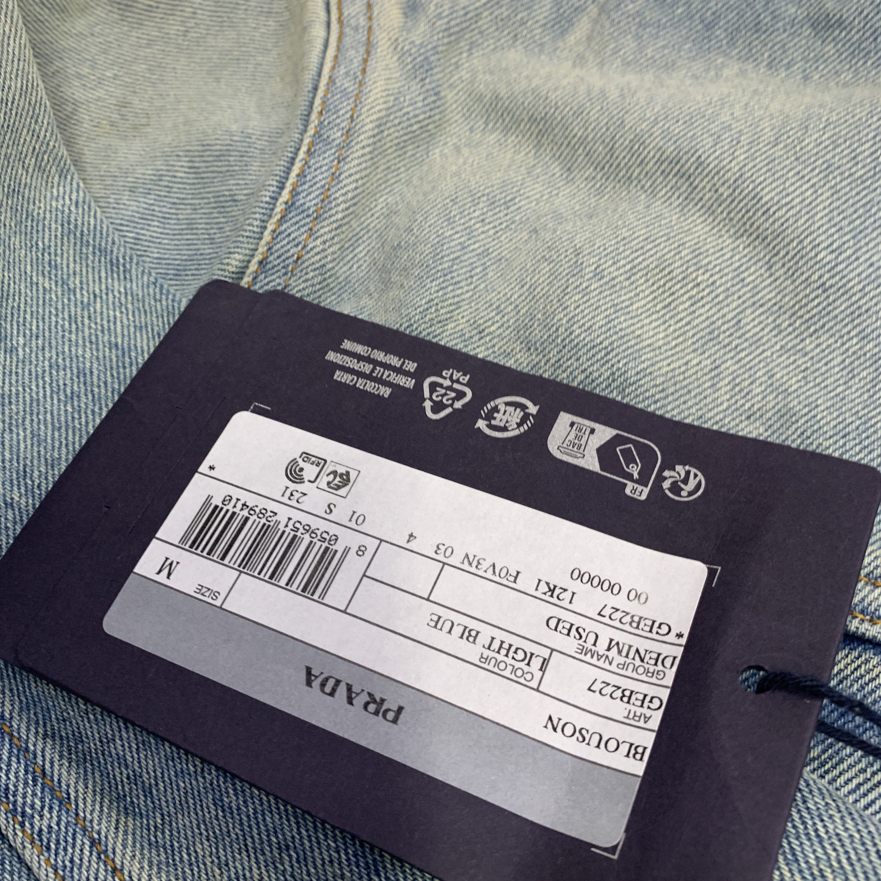 Prada Prada Denim Blouson Jacket Size M Size US M / EU 48-50 / 2 - 3 Thumbnail