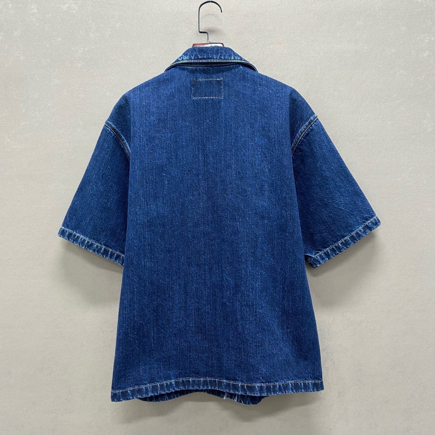 Prada Prada Logo Denim Short Sleeve Shirt Size S Size US S / EU 44-46 / 1 - 3 Thumbnail
