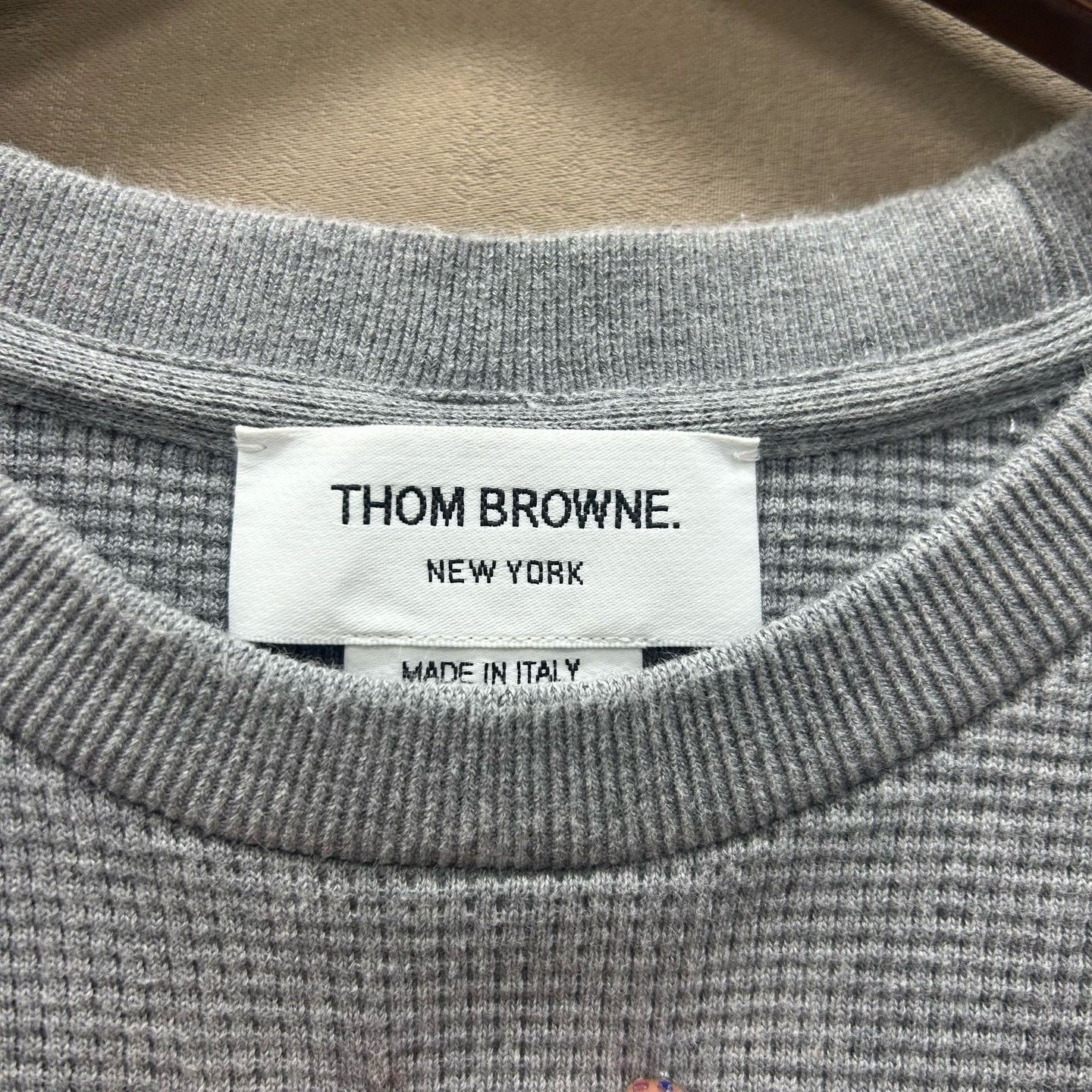 Thom Browne Thom Browne Waffle Knit Sweatshirt Size 2 Size US M / EU 48-50 / 2 - 4 Thumbnail
