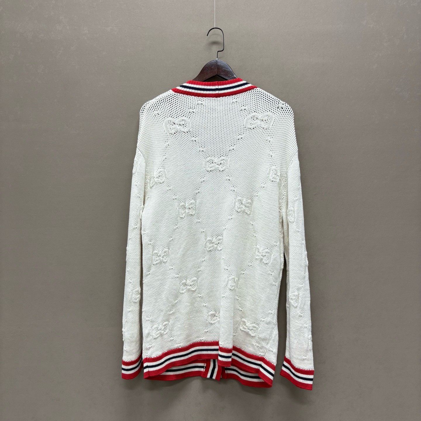 Gucci Gucci Logo Jacquard Striped Cardigan Size M Size US M / EU 48-50 / 2 - 3 Thumbnail