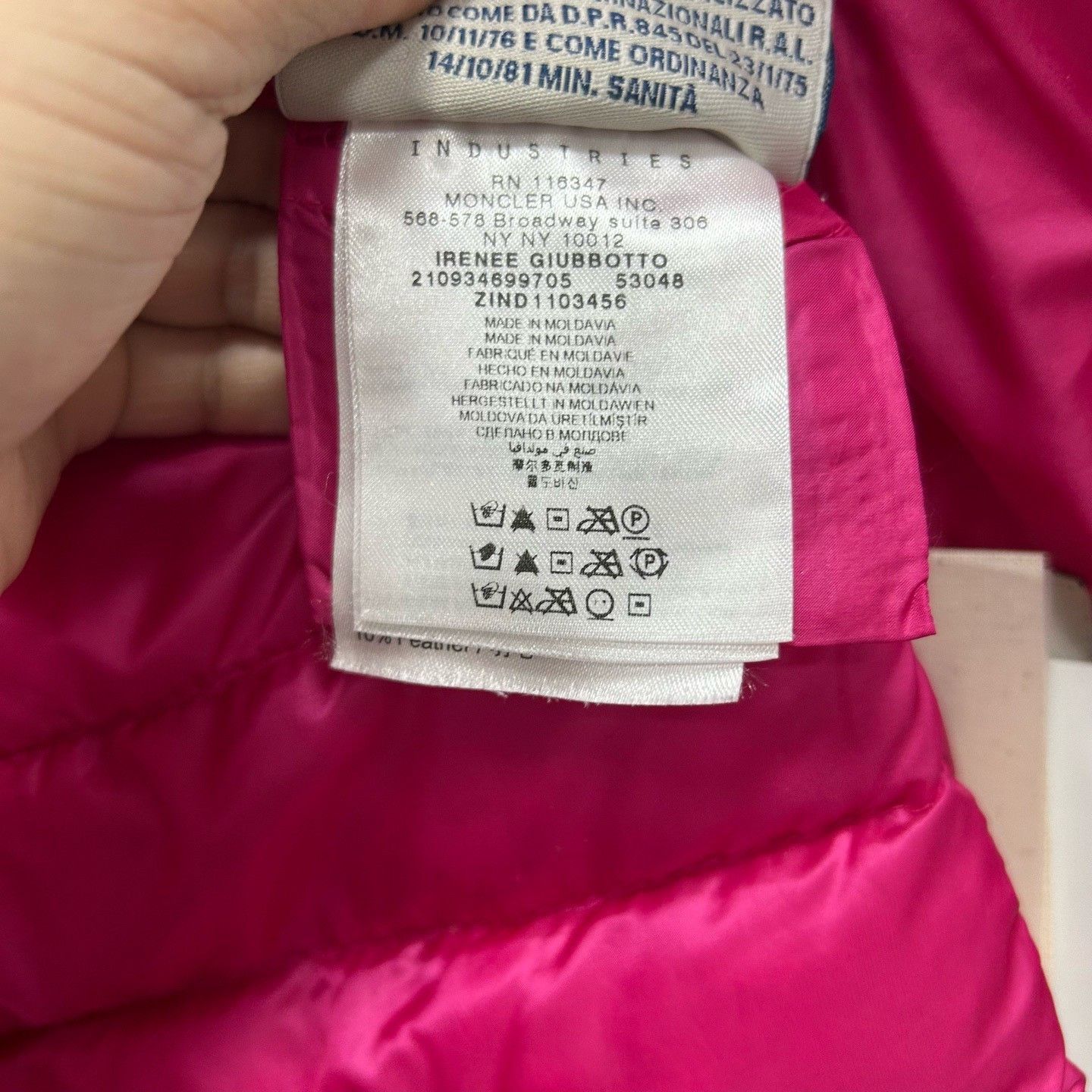 Moncler Moncler Irenee Pink Down Jacket Size 0 Size XS / US 0-2 / IT 36-38 - 6 Thumbnail