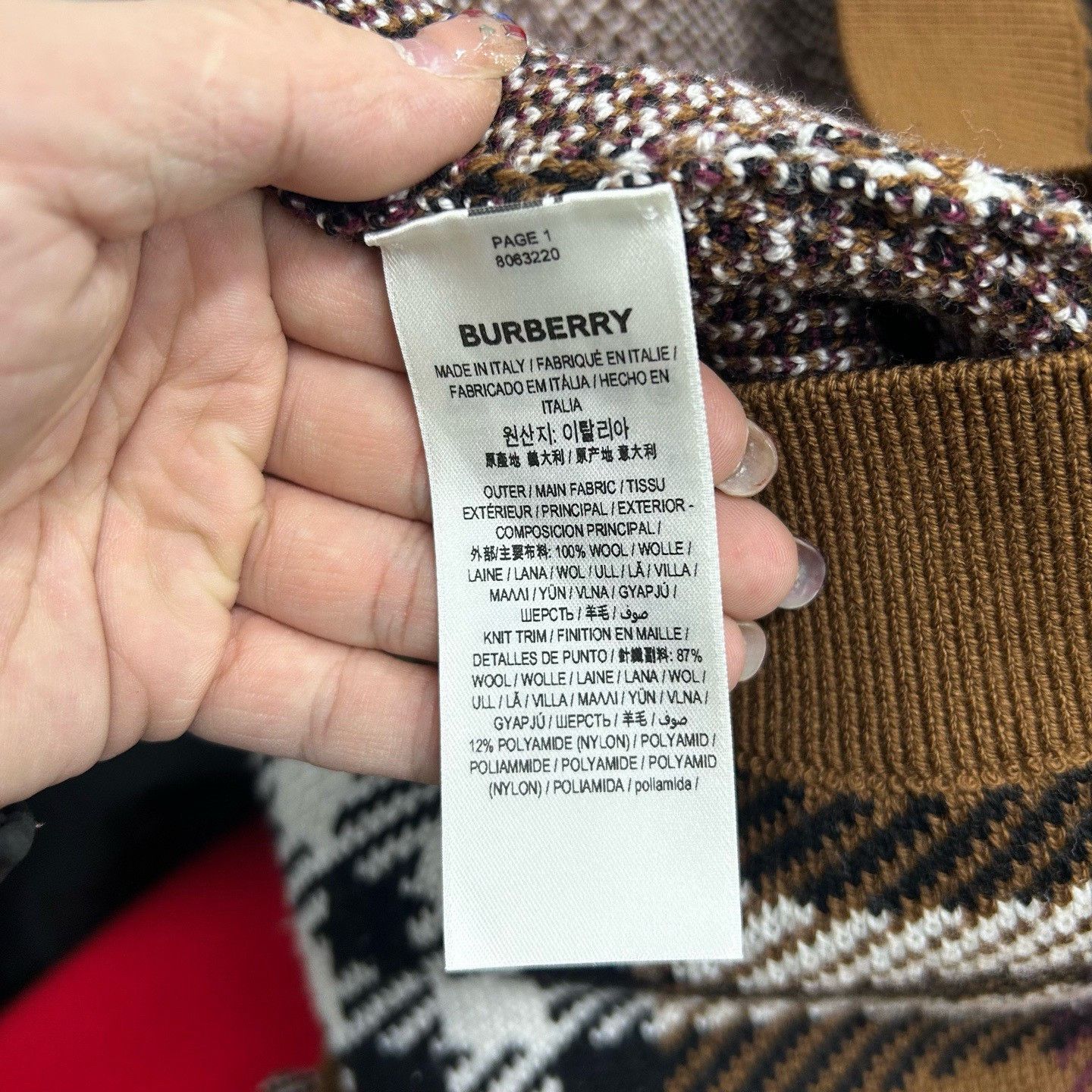 Burberry Burberry Plaid Knit Mini Skirt Size M Size 26" / US 2 / IT 38 - 5 Thumbnail