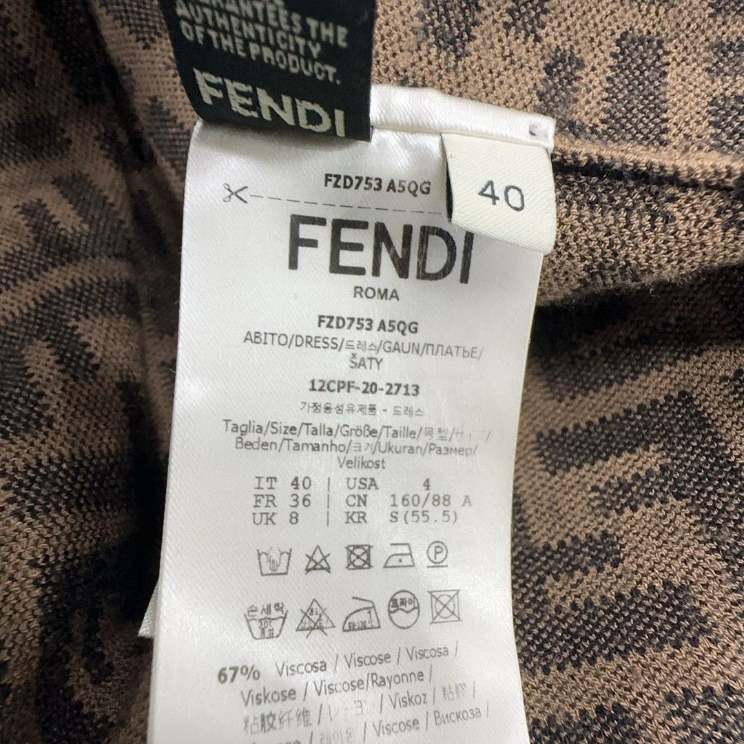 Fendi Fendi Zucca Logo Knit Midi Dress Size IT 40 Size S / US 4 / IT 40 - 3 Thumbnail