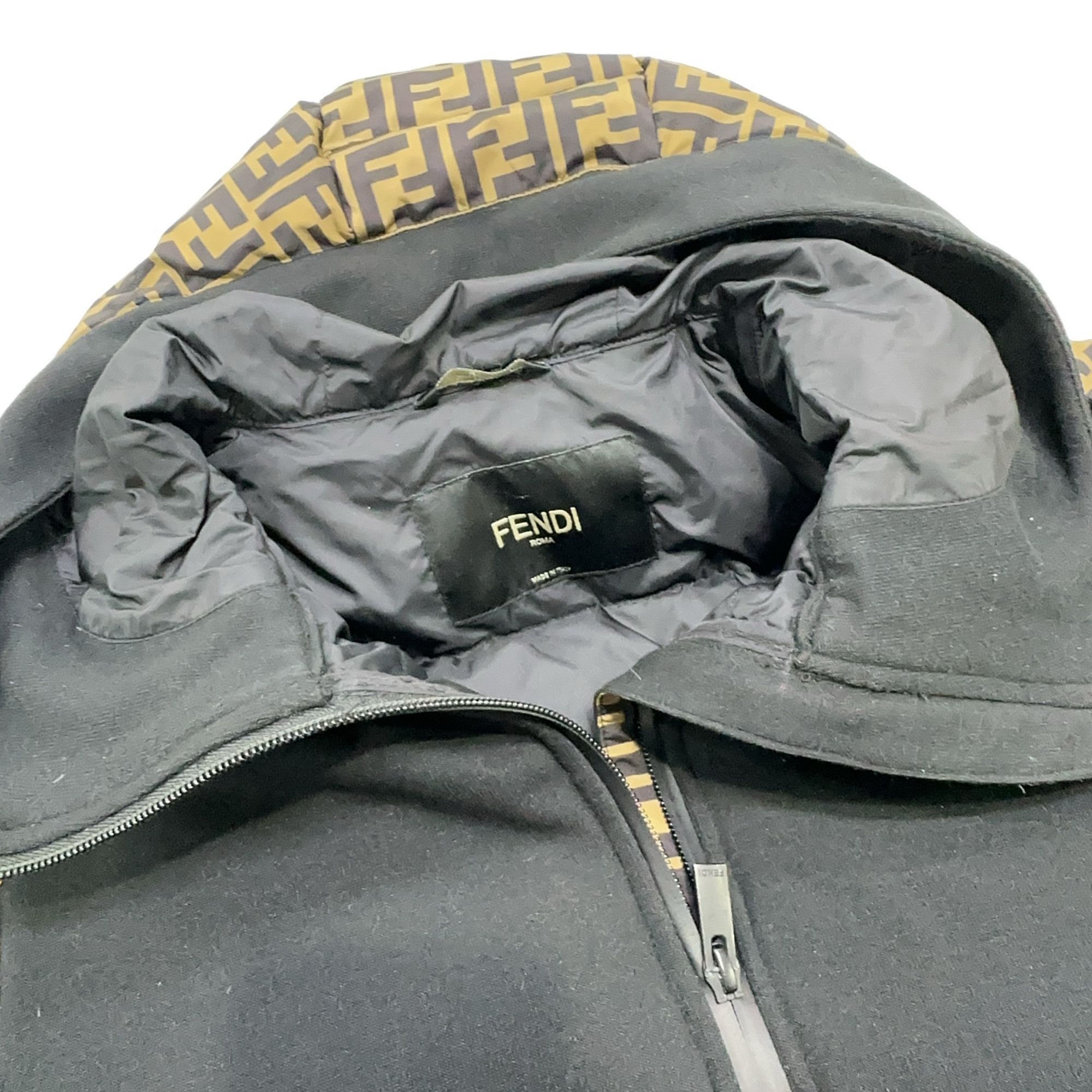 Fendi Fendi FF Logo Hooded Down Jacket Size 46 Size US S / EU 44-46 / 1 - 7 Thumbnail