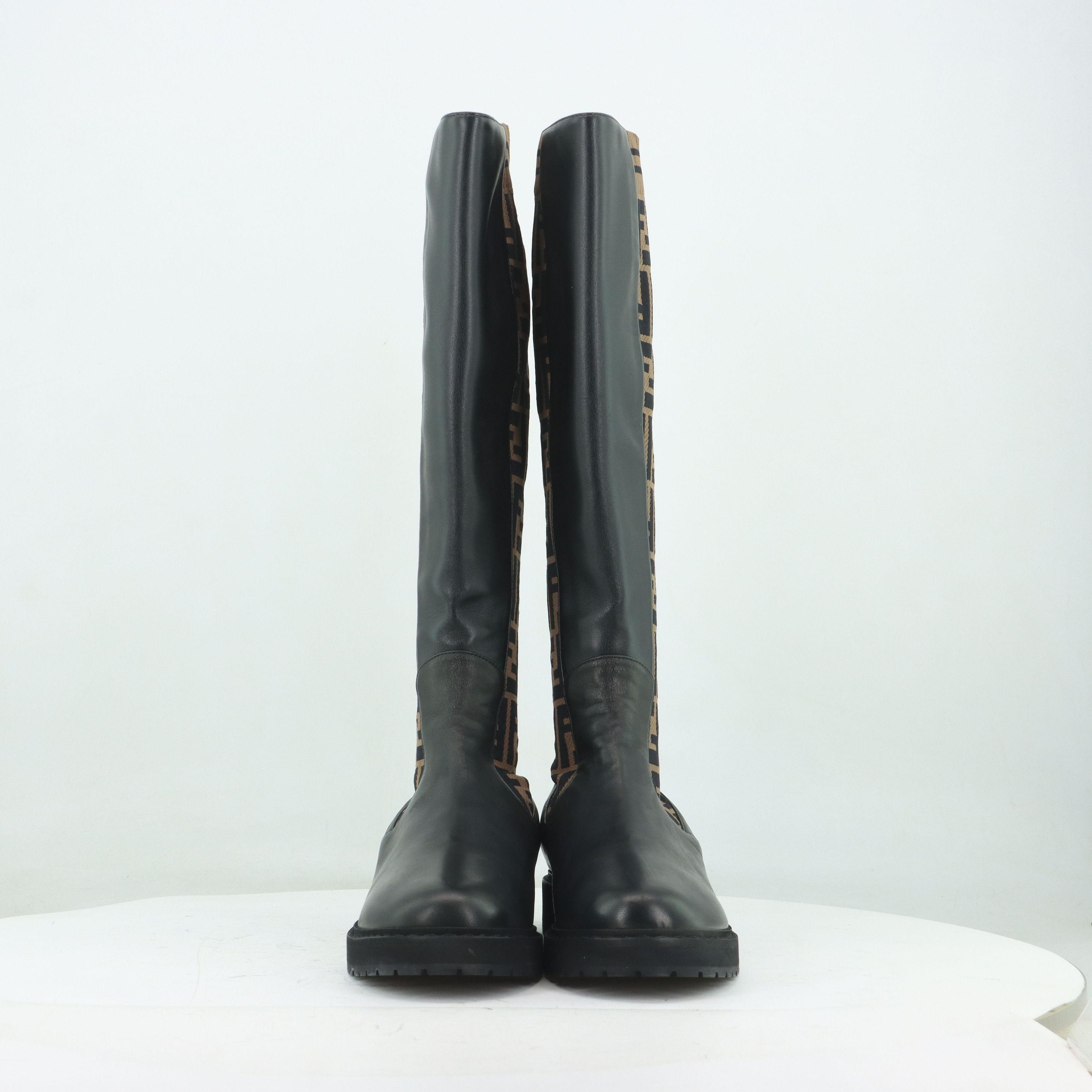 Fendi Fendi Rockoko FF Logo Knee High Boots Size 37.5 Size US 7.5 / IT 37.5 - 4 Thumbnail