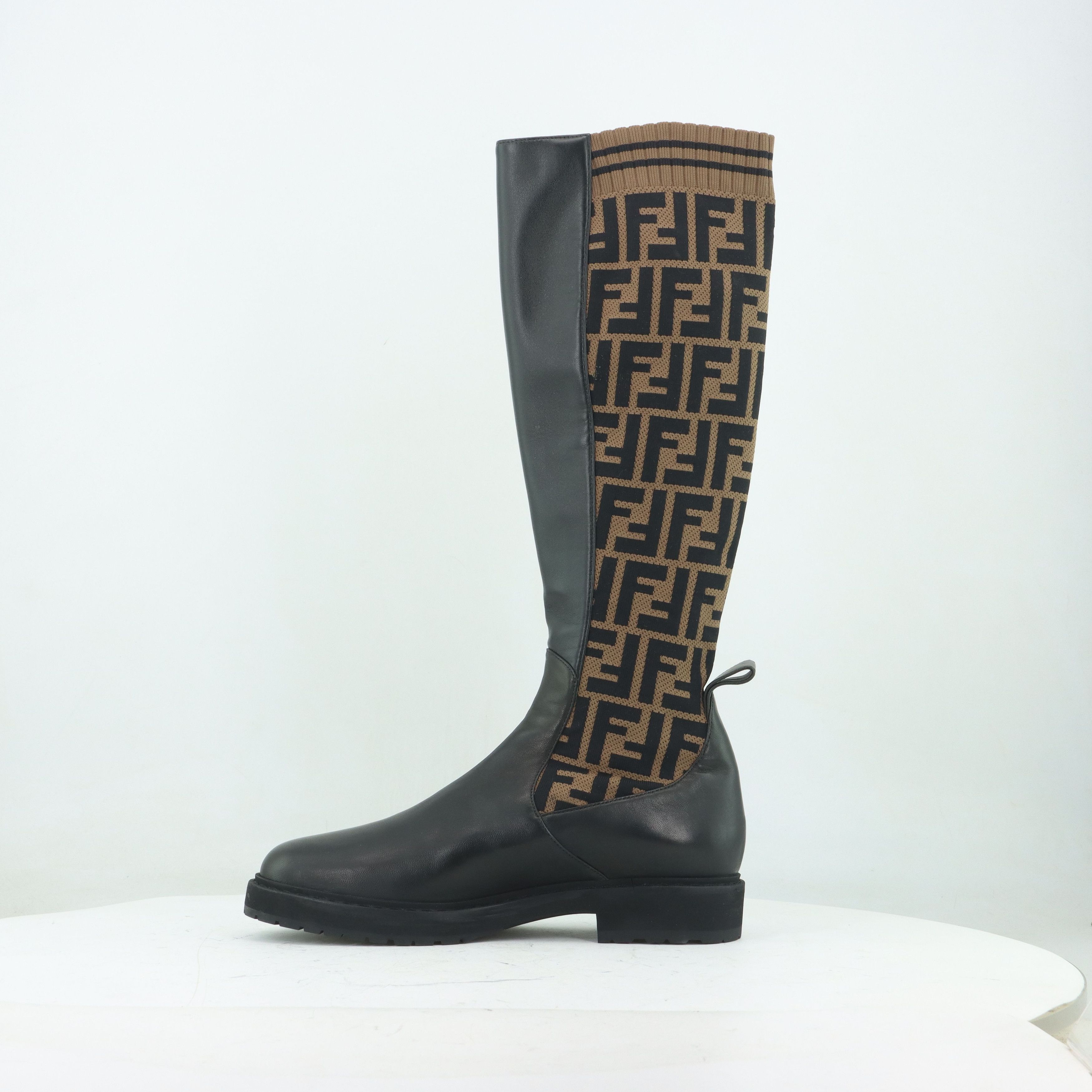 Fendi Fendi Rockoko FF Logo Knee High Boots Size 37.5 Size US 7.5 / IT 37.5 - 6 Thumbnail