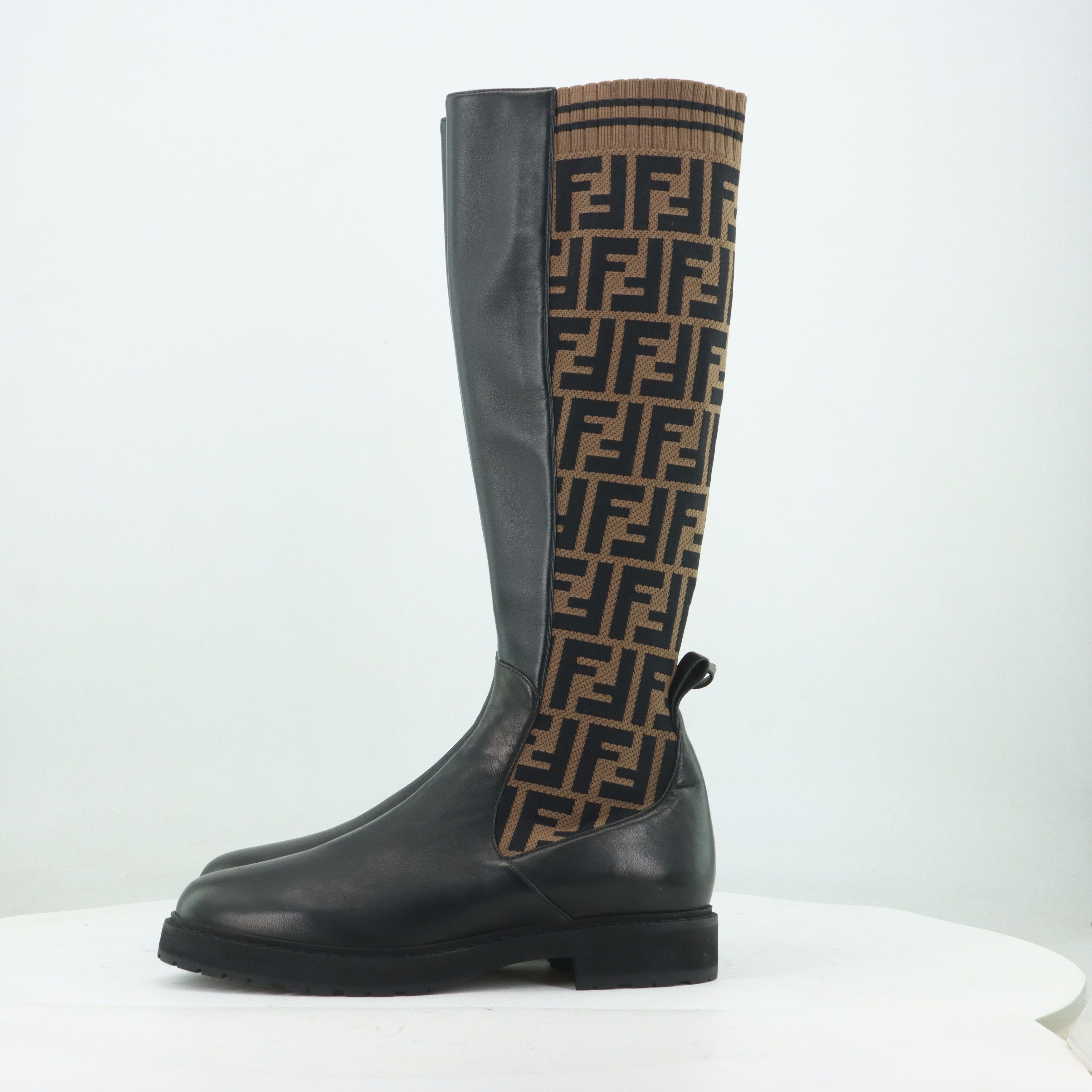 Fendi Fendi Rockoko FF Logo Knee High Boots Size 37.5 Size US 7.5 / IT 37.5 - 2 Thumbnail
