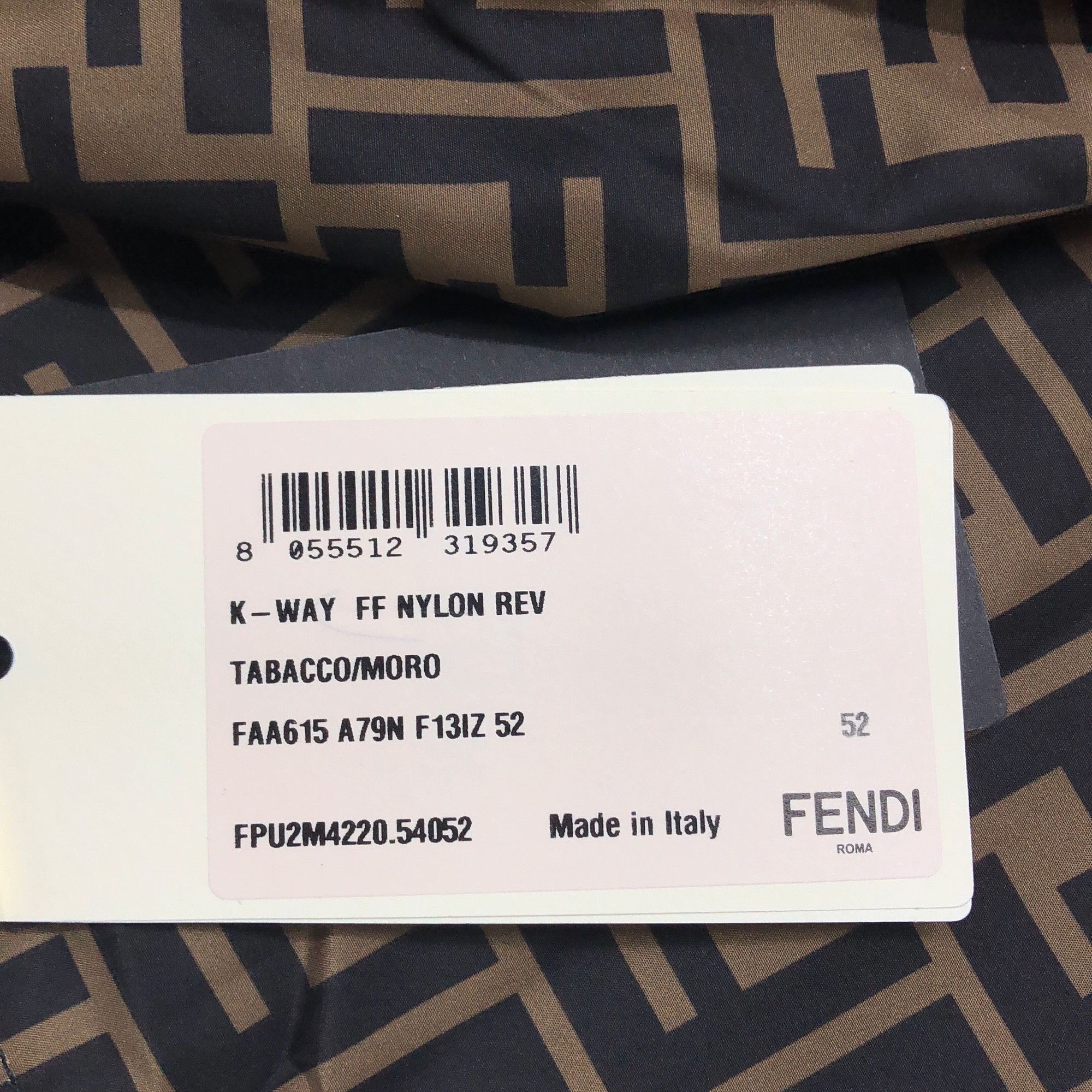 Fendi Fendi FF Logo Reversible Windbreaker Size L Size US L / EU 52-54 / 3 - 5 Thumbnail