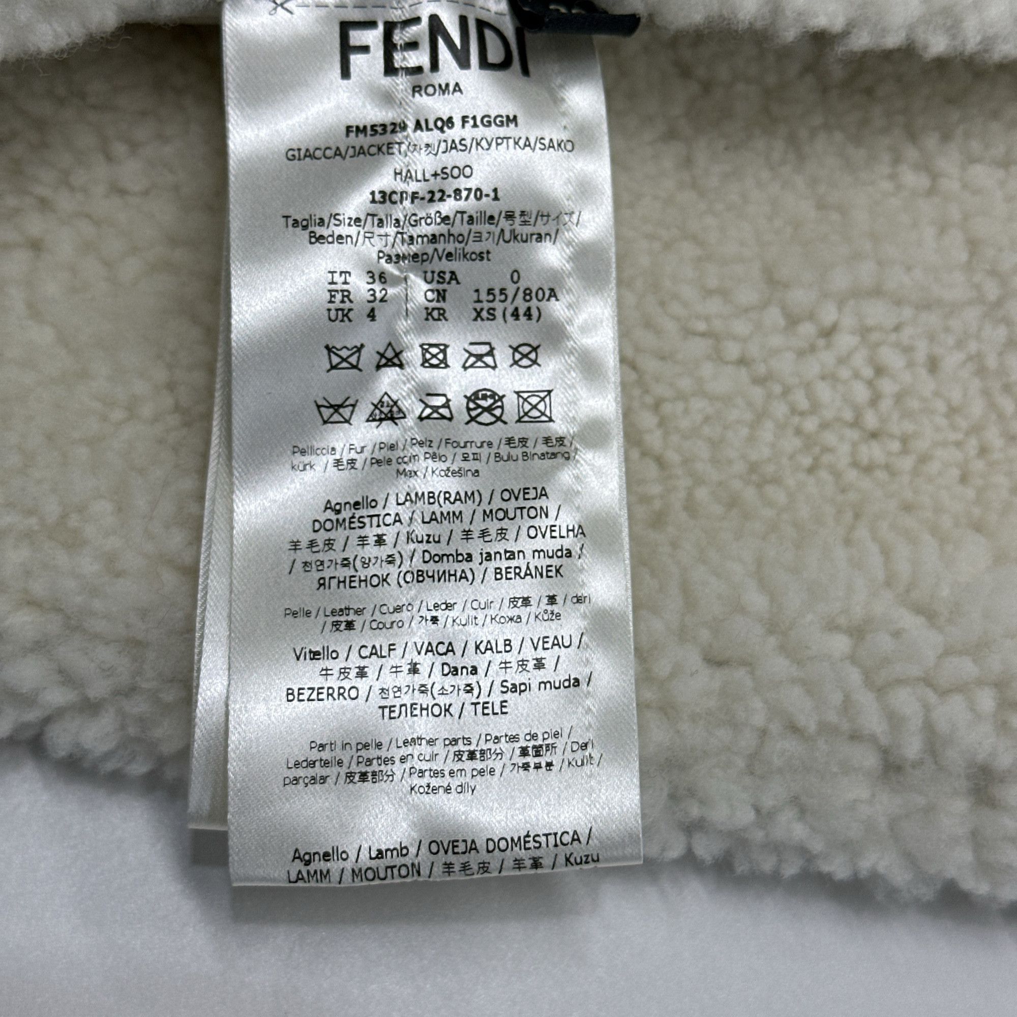 Fendi Fendi Lamb Fur Pullover Jacket Size IT 36 Size XS / US 0-2 / IT 36-38 - 6 Thumbnail