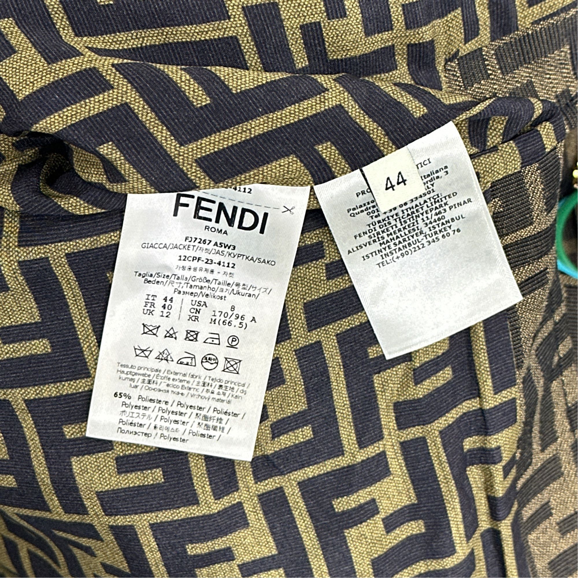 Fendi Fendi FF Logo Belted Jacket Size IT 44 Size M / US 6-8 / IT 42-44 - 3 Thumbnail