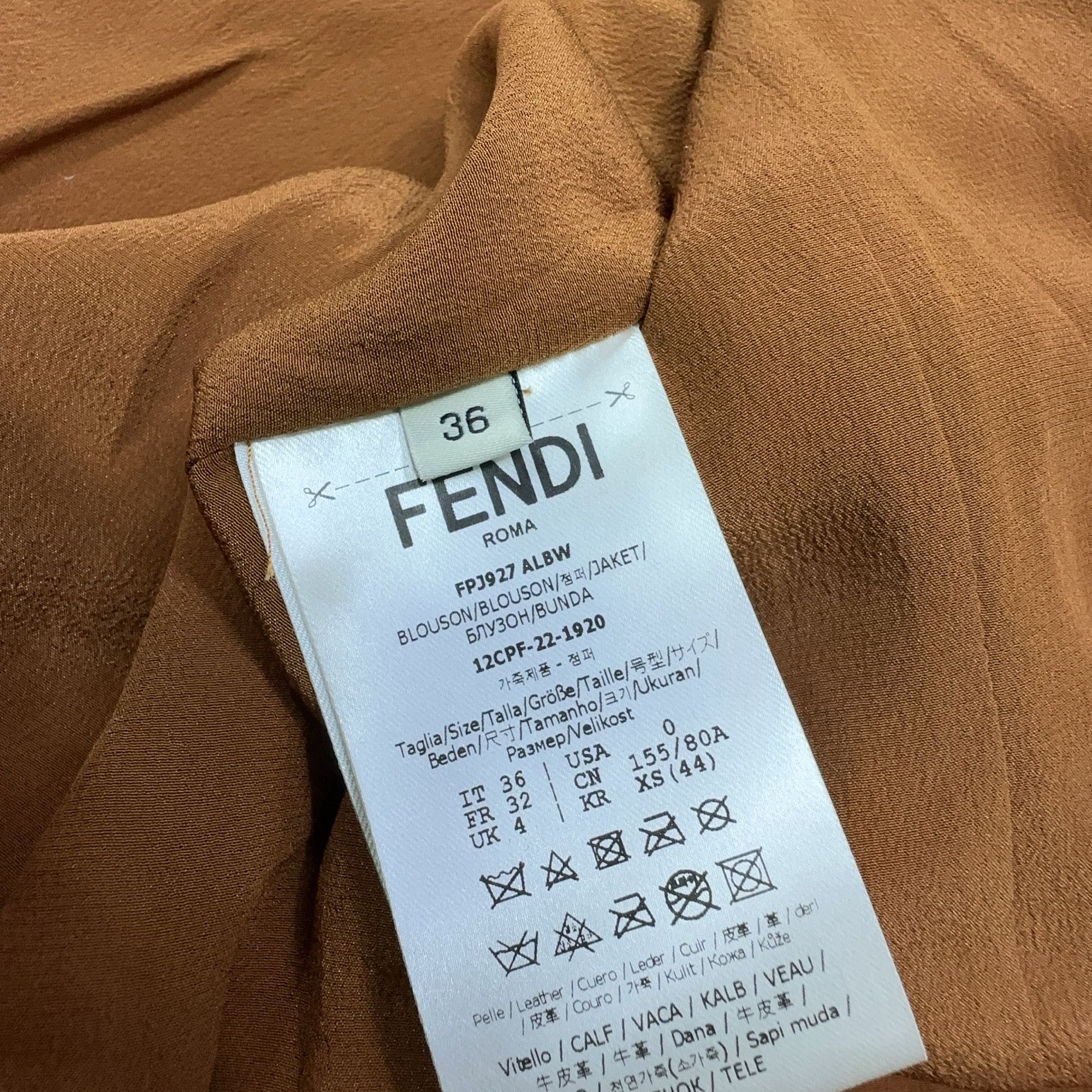 Fendi Fendi Leather Jacket Size 36 Size XS / US 0-2 / IT 36-38 - 5 Thumbnail