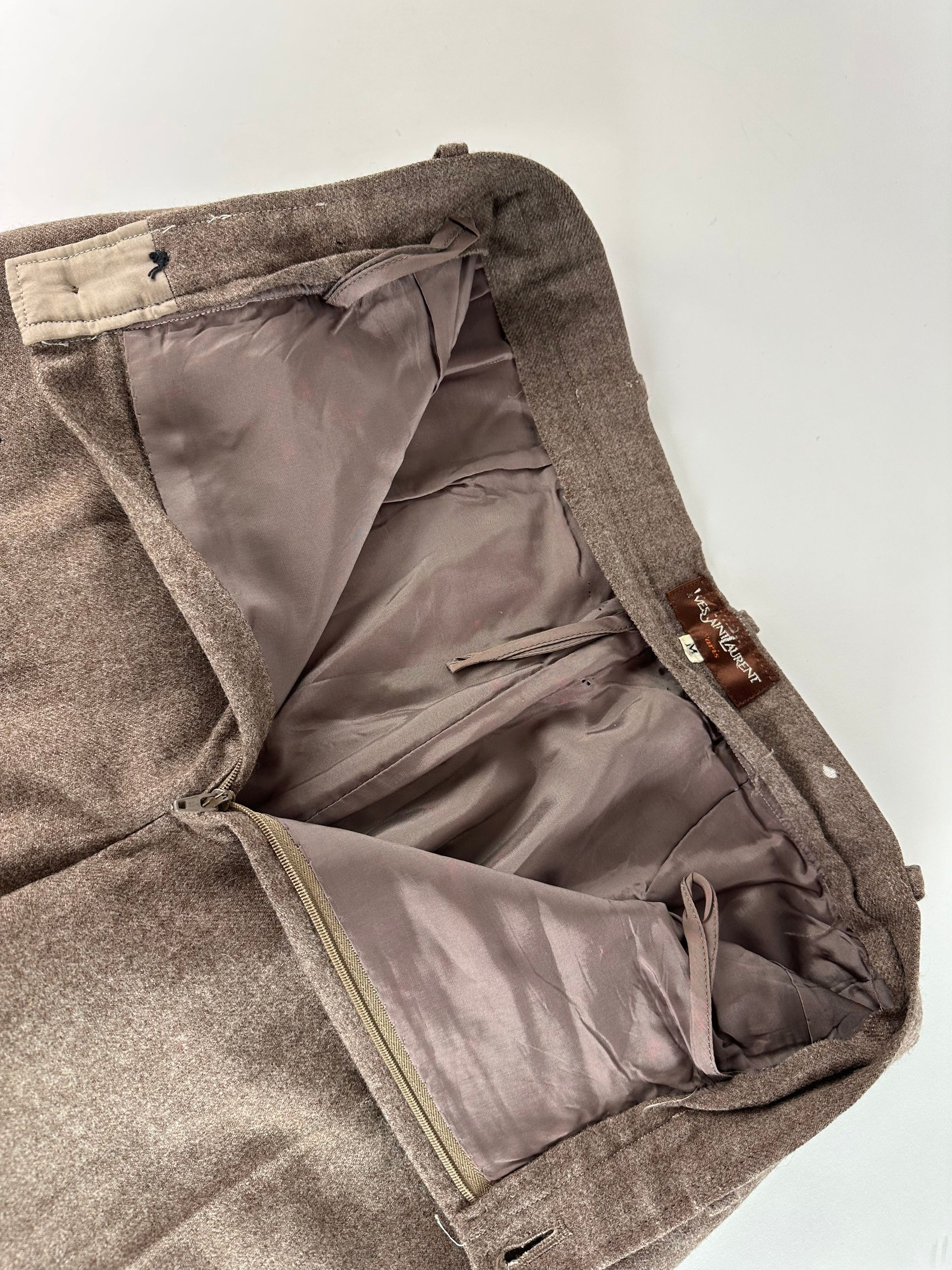 Yves Saint Laurent Vintage Wool Pants Brown 38/M Size 30" / US 8 / IT 44 - 5 Thumbnail