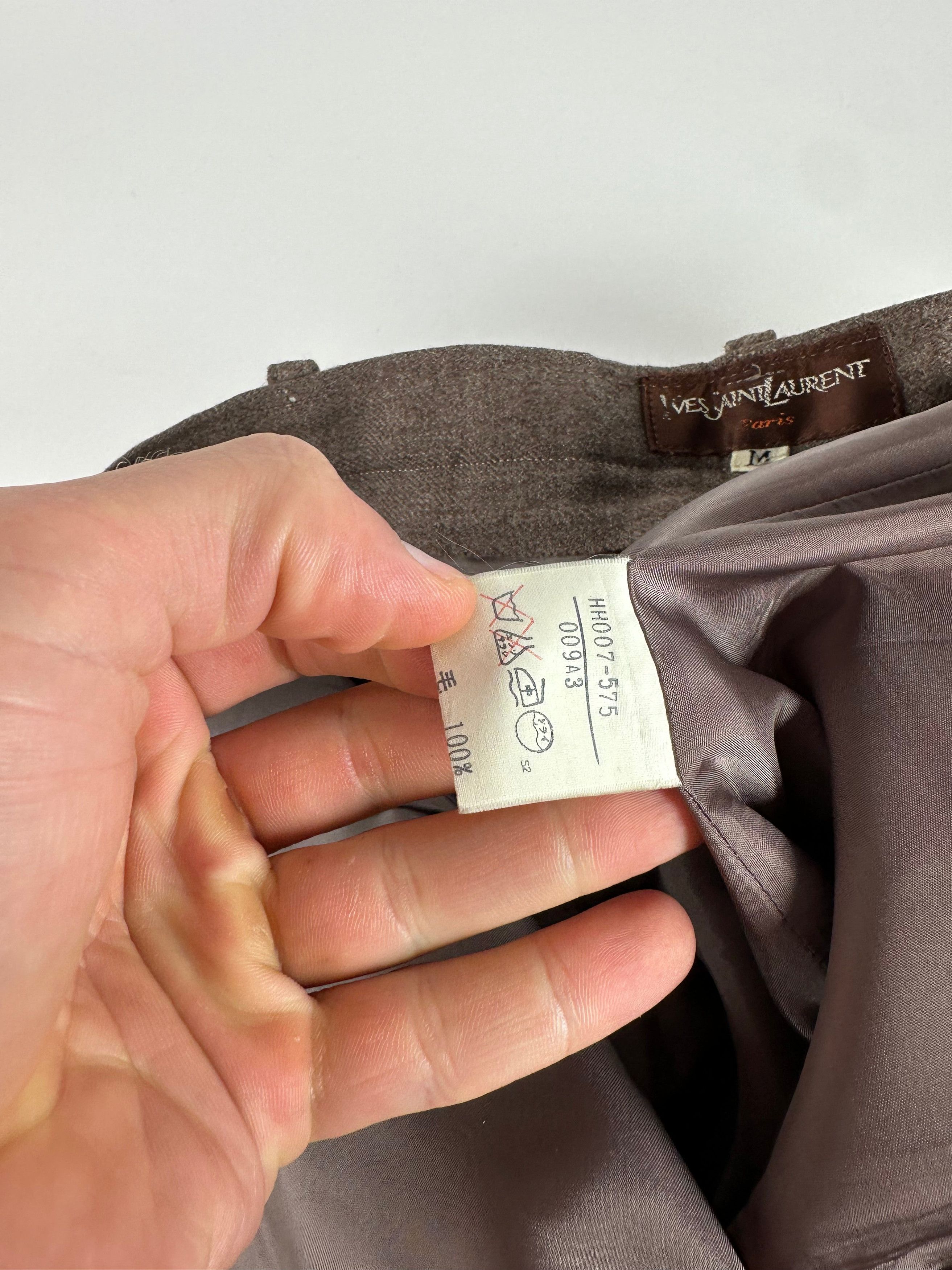 Yves Saint Laurent Vintage Wool Pants Brown 38/M Size 30" / US 8 / IT 44 - 3 Thumbnail