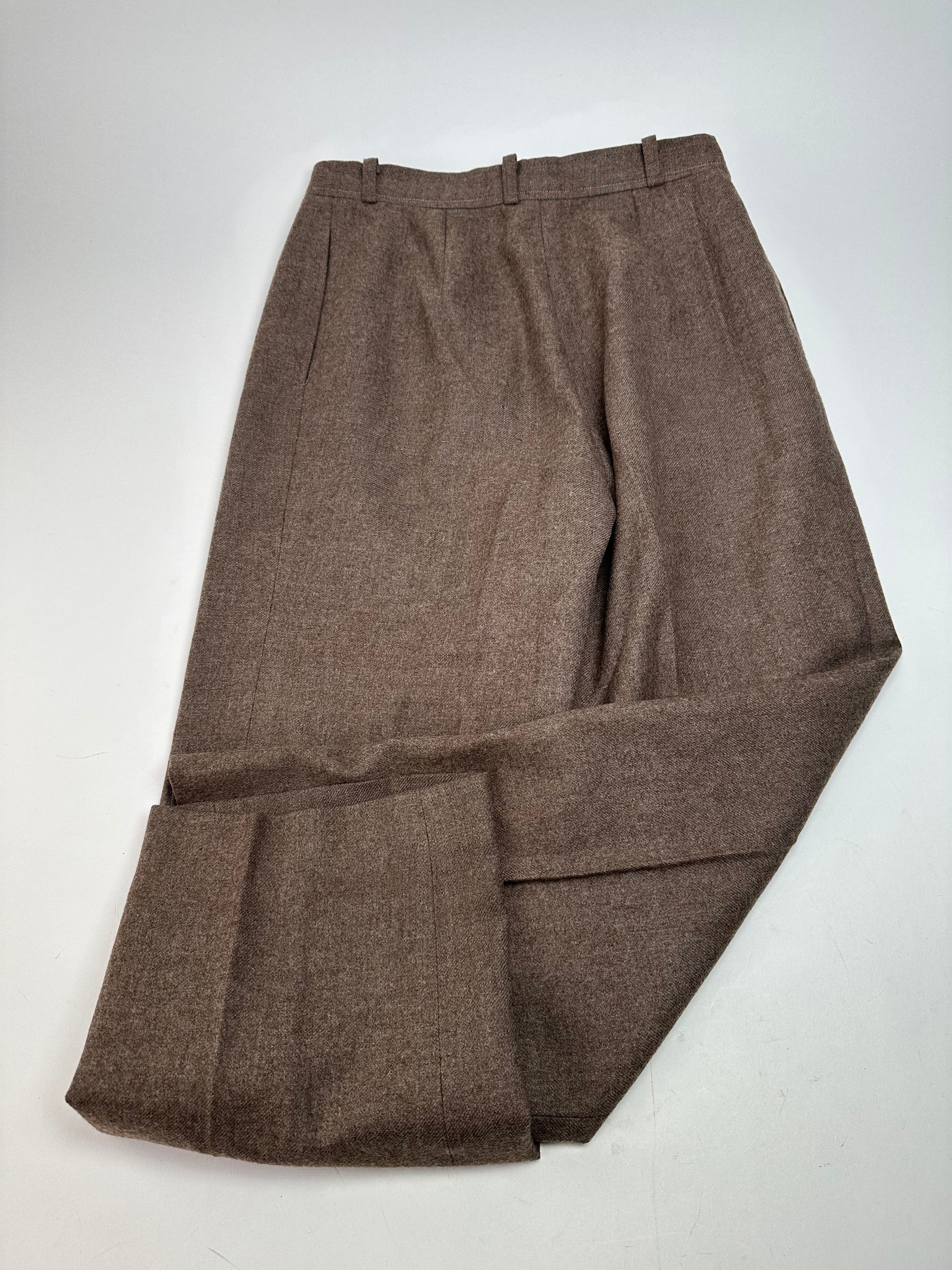 Yves Saint Laurent Vintage Wool Pants Brown 38/M Size 30" / US 8 / IT 44 - 6 Thumbnail