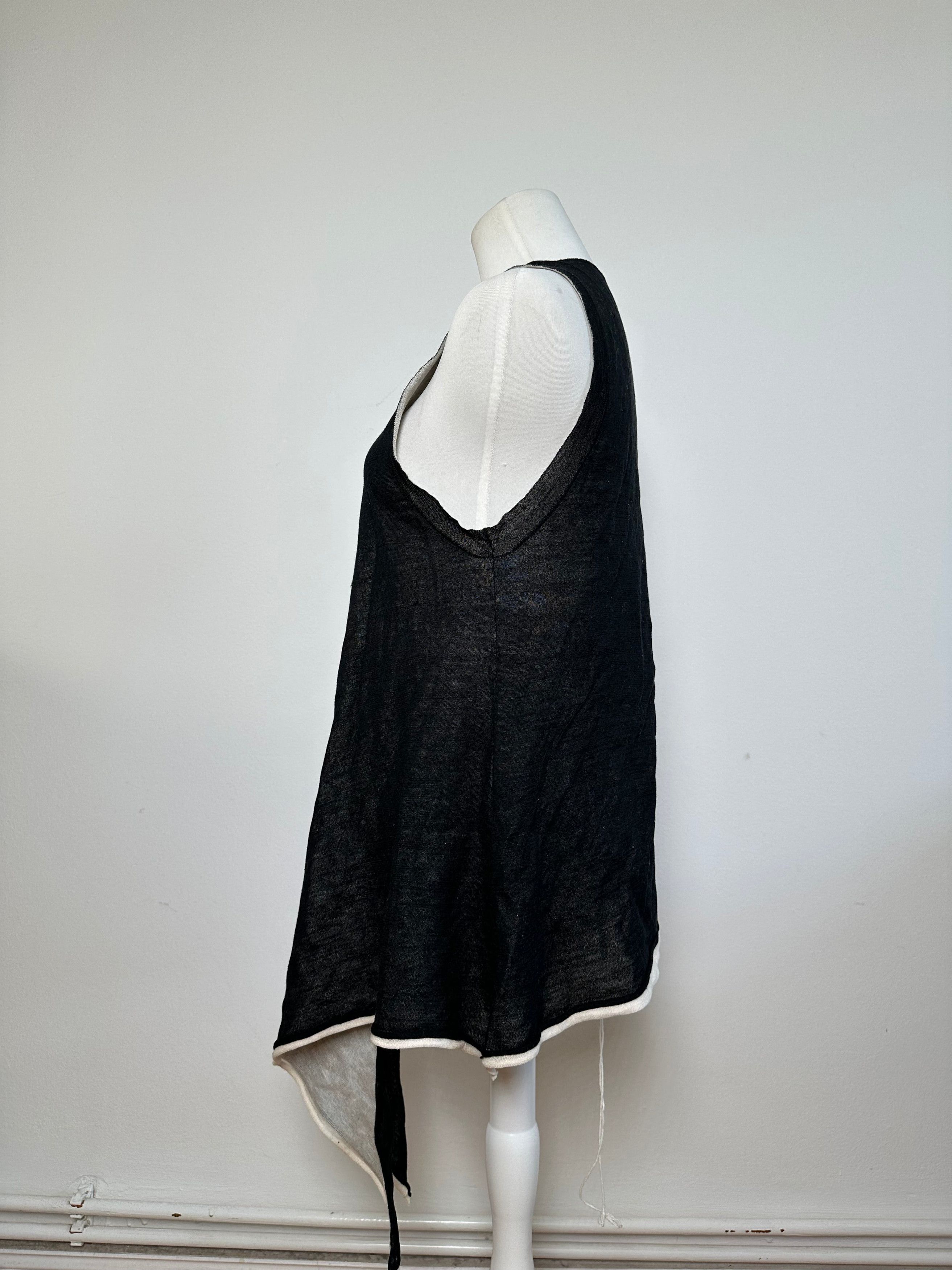 Issey Miyake Vintage Wool Wrap Top Black Cream M Size M / US 6-8 / IT 42-44 - 2 Thumbnail