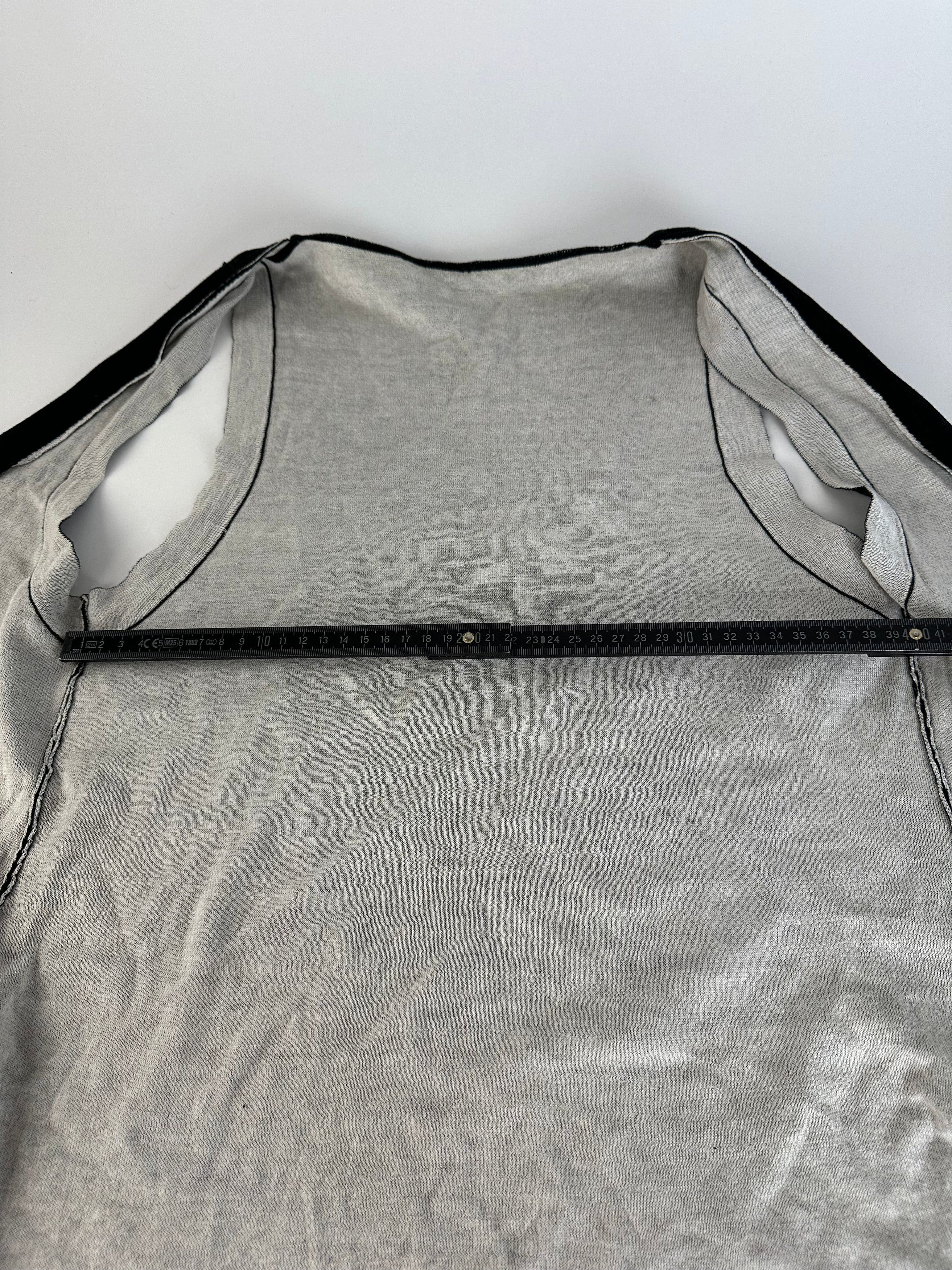 Issey Miyake Vintage Wool Wrap Top Black Cream M Size M / US 6-8 / IT 42-44 - 8 Thumbnail