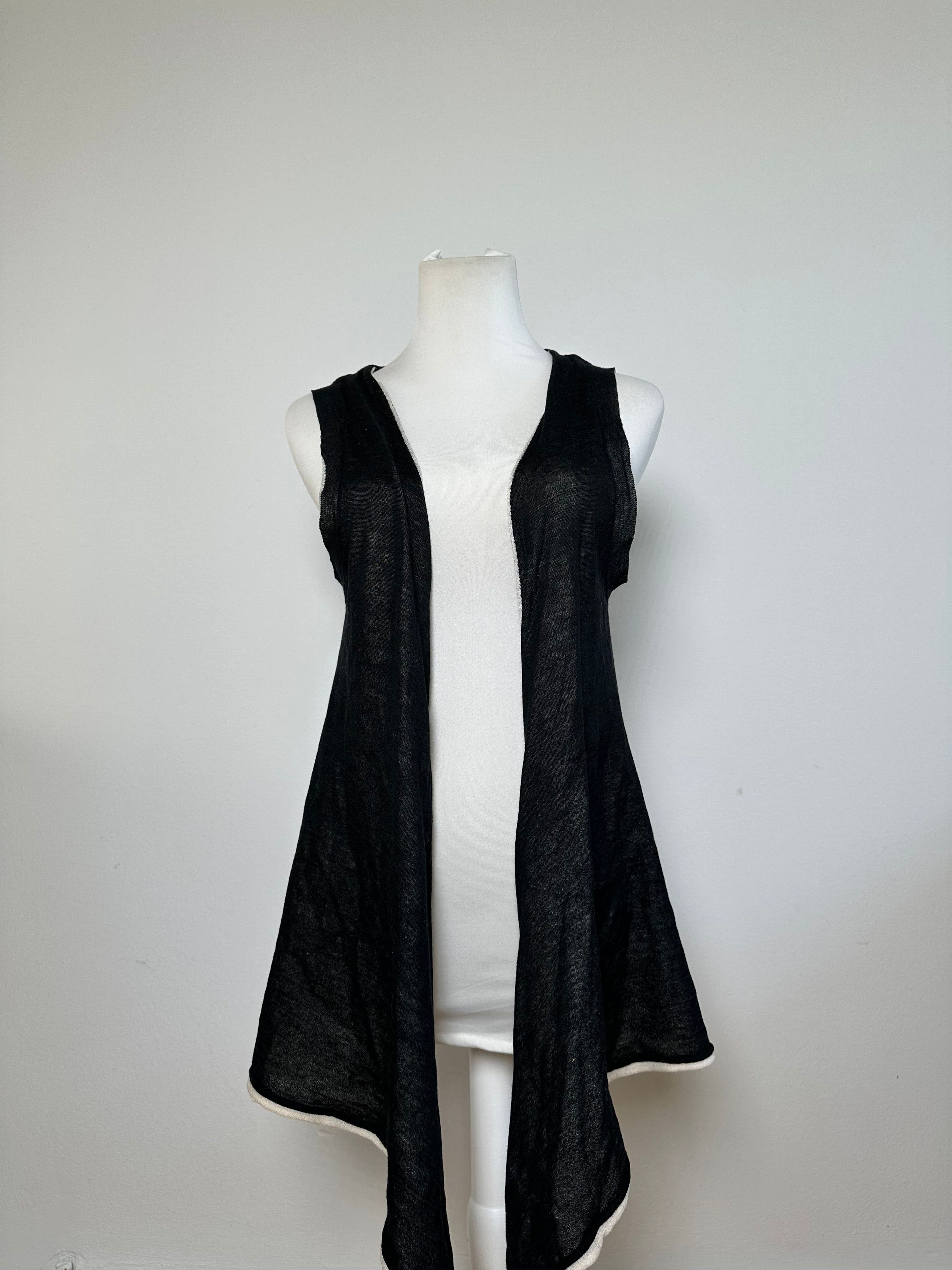 Issey Miyake Vintage Wool Wrap Top Black Cream M Size M / US 6-8 / IT 42-44 - 11 Thumbnail