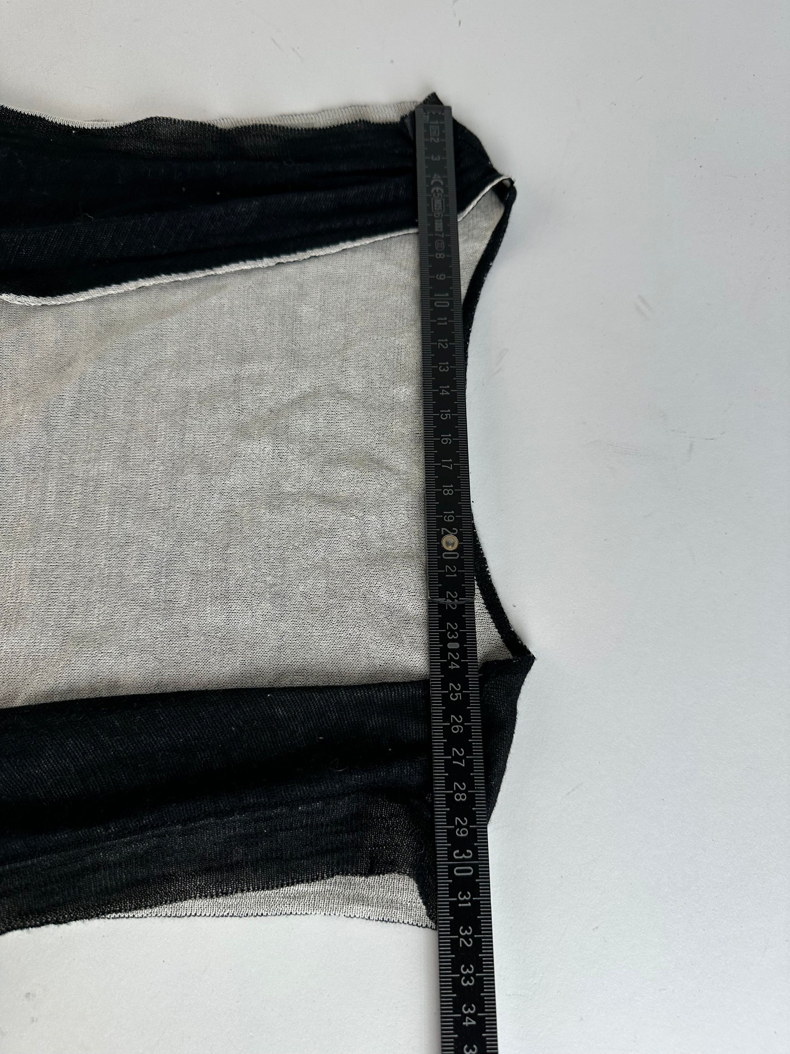 Issey Miyake Vintage Wool Wrap Top Black Cream M Size M / US 6-8 / IT 42-44 - 10 Thumbnail