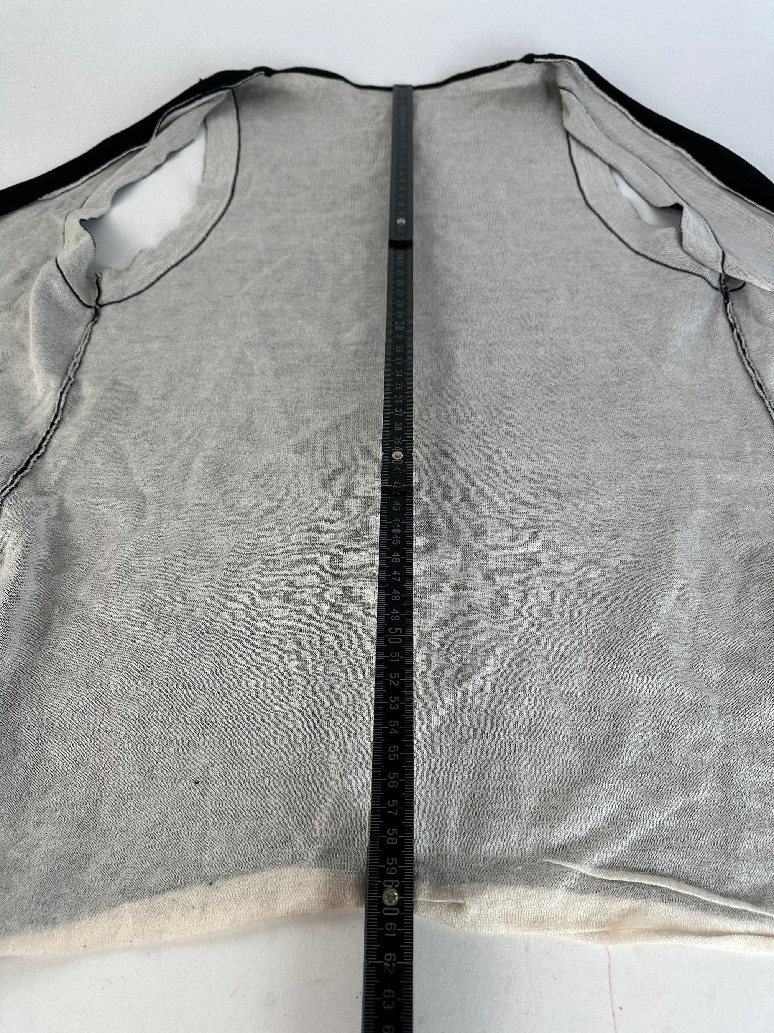 Issey Miyake Vintage Wool Wrap Top Black Cream M Size M / US 6-8 / IT 42-44 - 9 Thumbnail