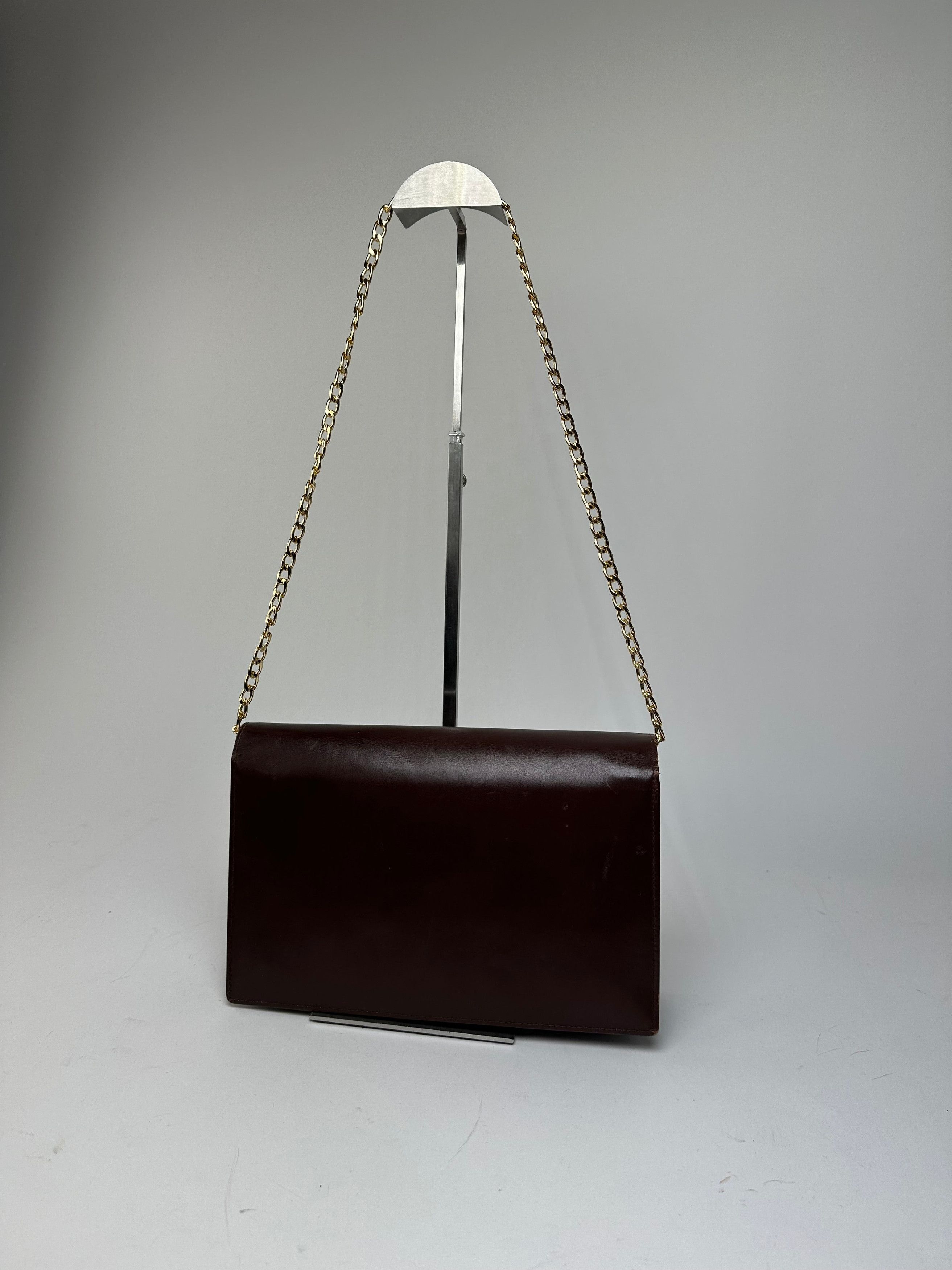 Givenchy Vintage 4G Leather Shoulder Bag Burgundy Size ONE SIZE - 12 Thumbnail