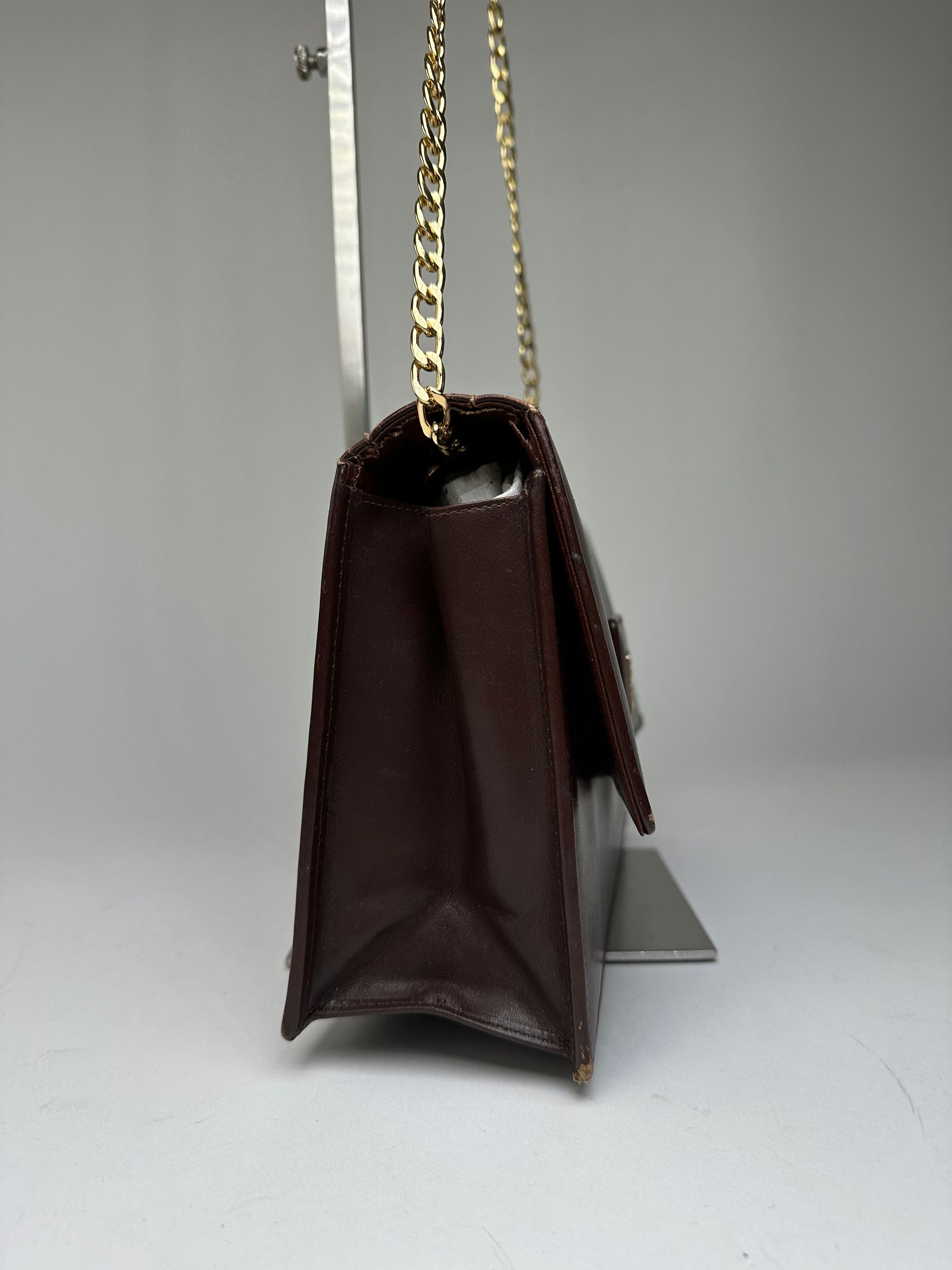 Givenchy Vintage 4G Leather Shoulder Bag Burgundy Size ONE SIZE - 5 Thumbnail