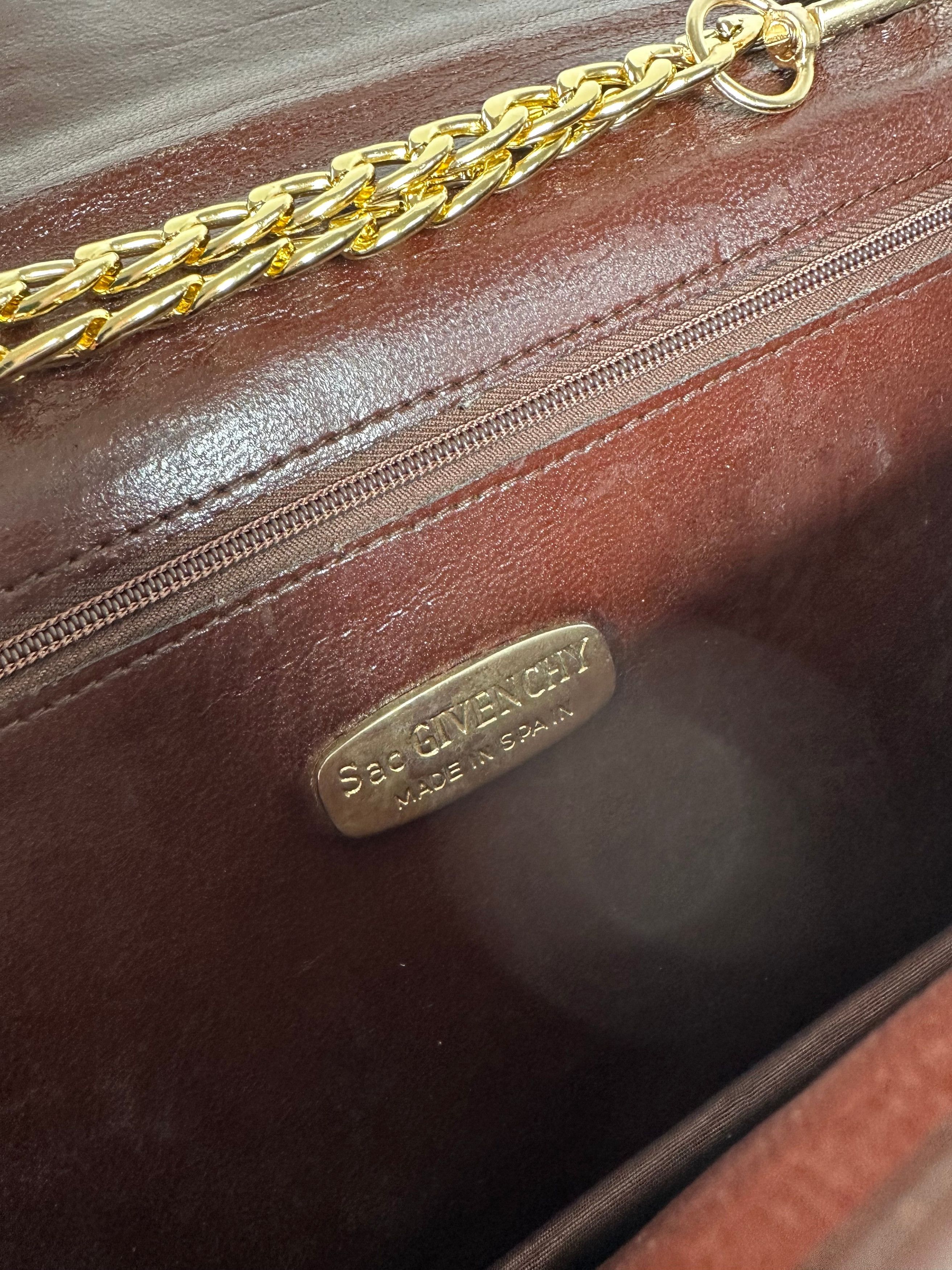 Givenchy Vintage 4G Leather Shoulder Bag Burgundy Size ONE SIZE - 4 Thumbnail