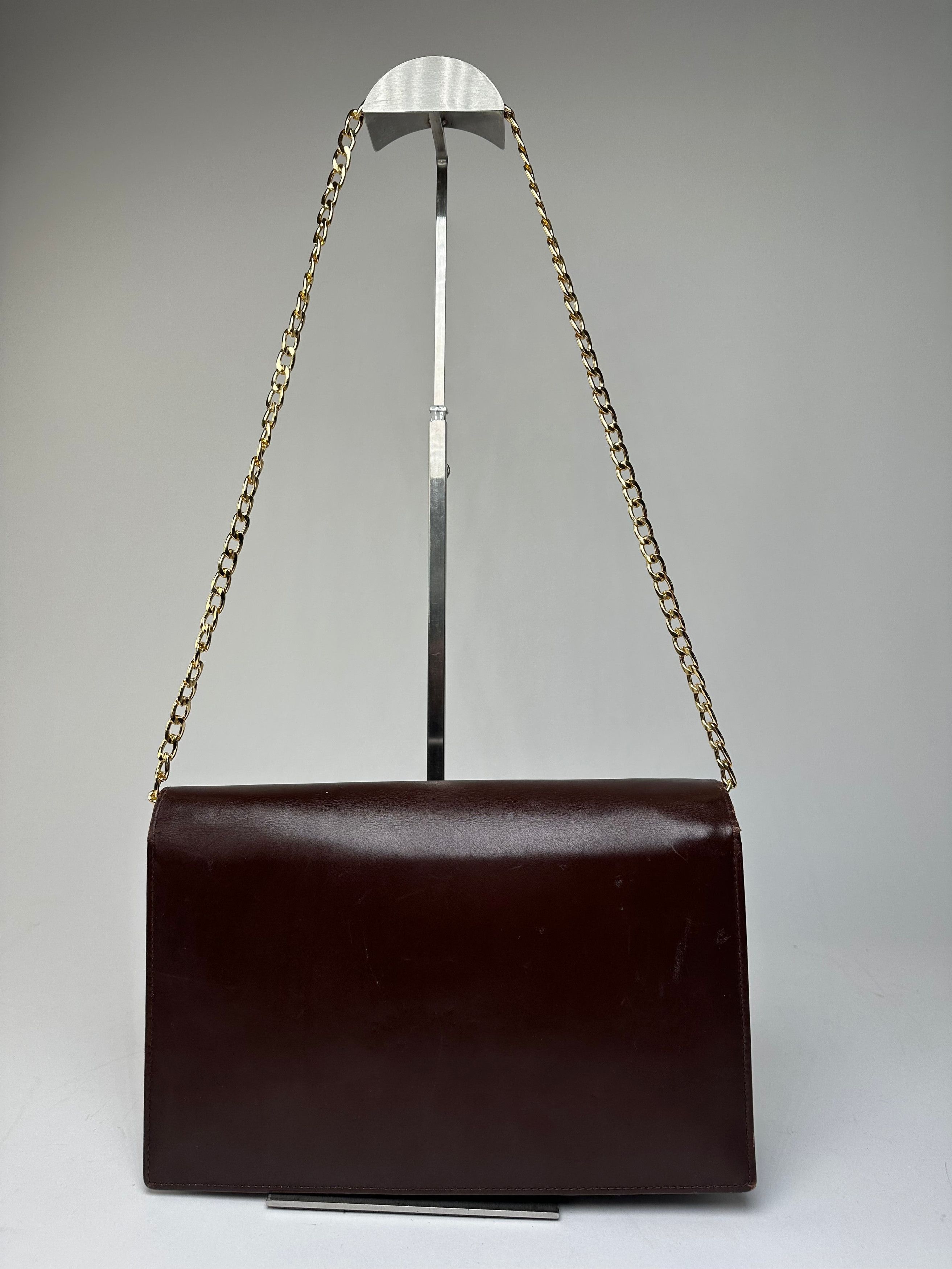 Givenchy Vintage 4G Leather Shoulder Bag Burgundy Size ONE SIZE - 2 Thumbnail